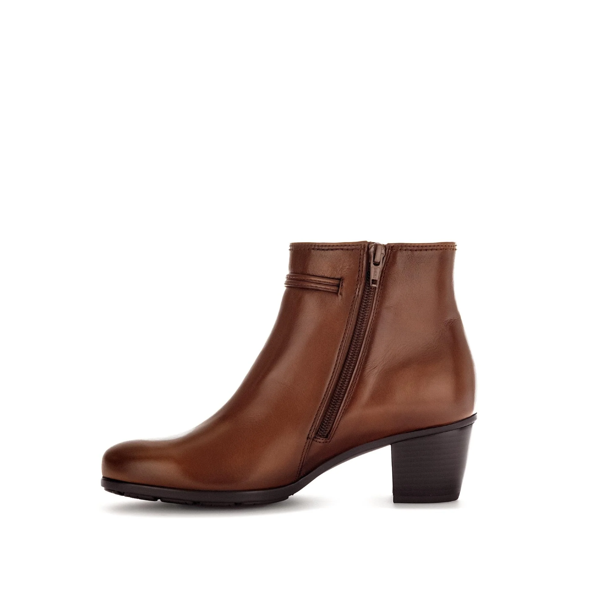 Bottines marron en cuir lisse - Image 2