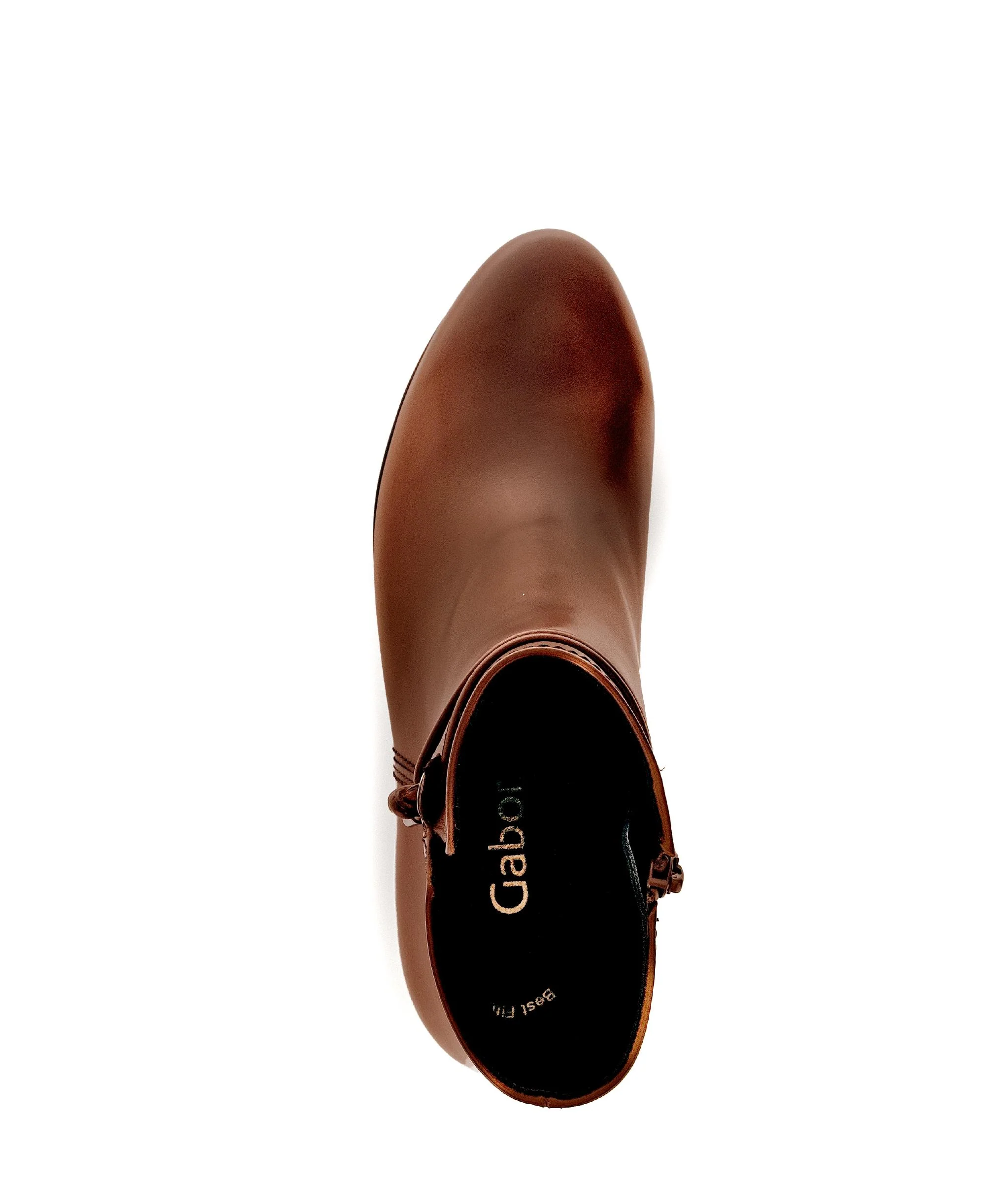 Bottines marron en cuir lisse - Image 3