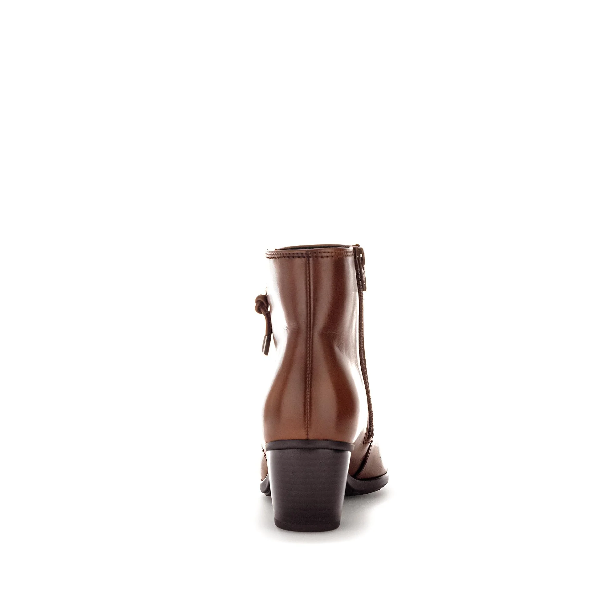 Bottines marron en cuir lisse - Image 4