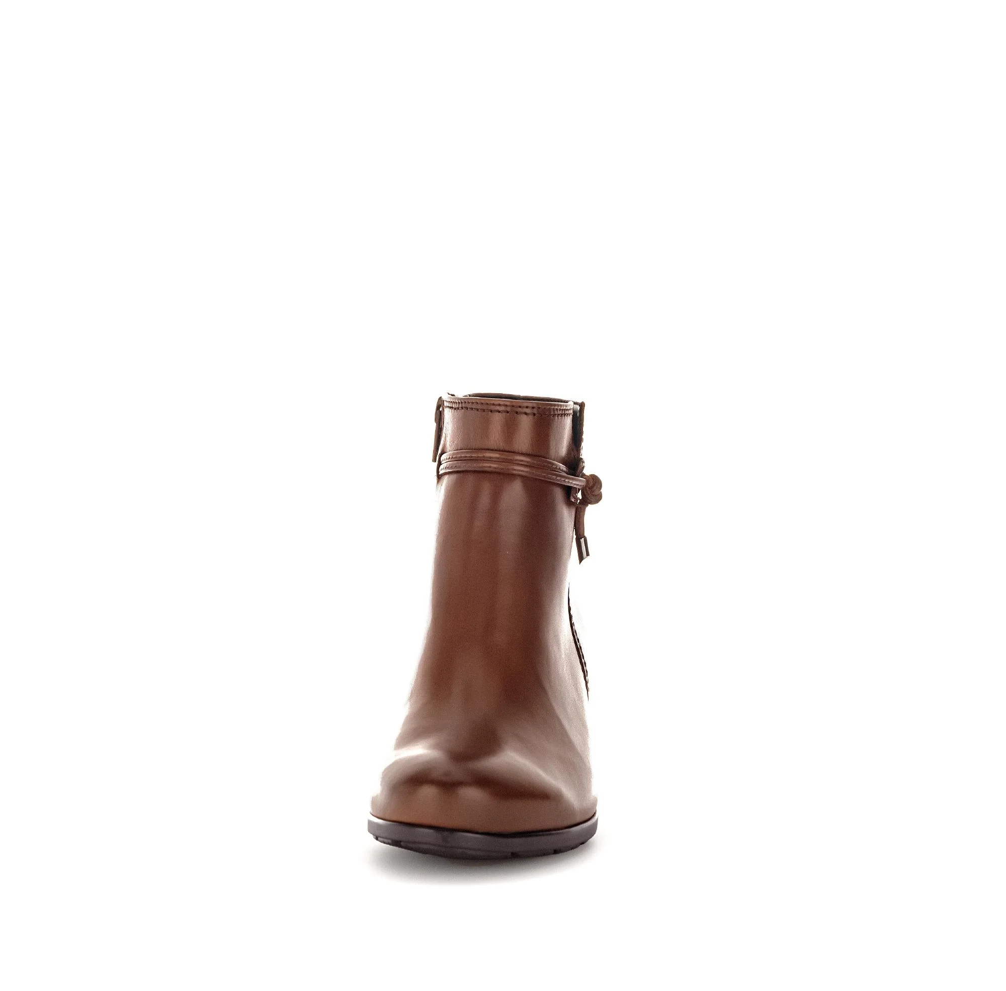 Bottines marron en cuir lisse - Image 5