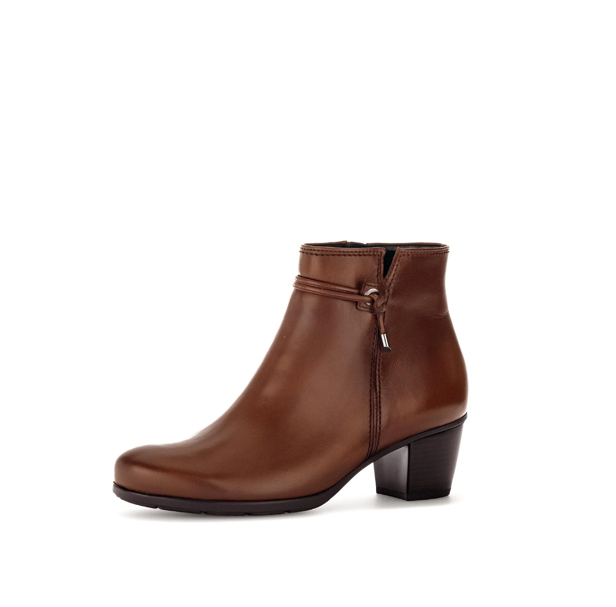 Bottines marron en cuir lisse - Image 6