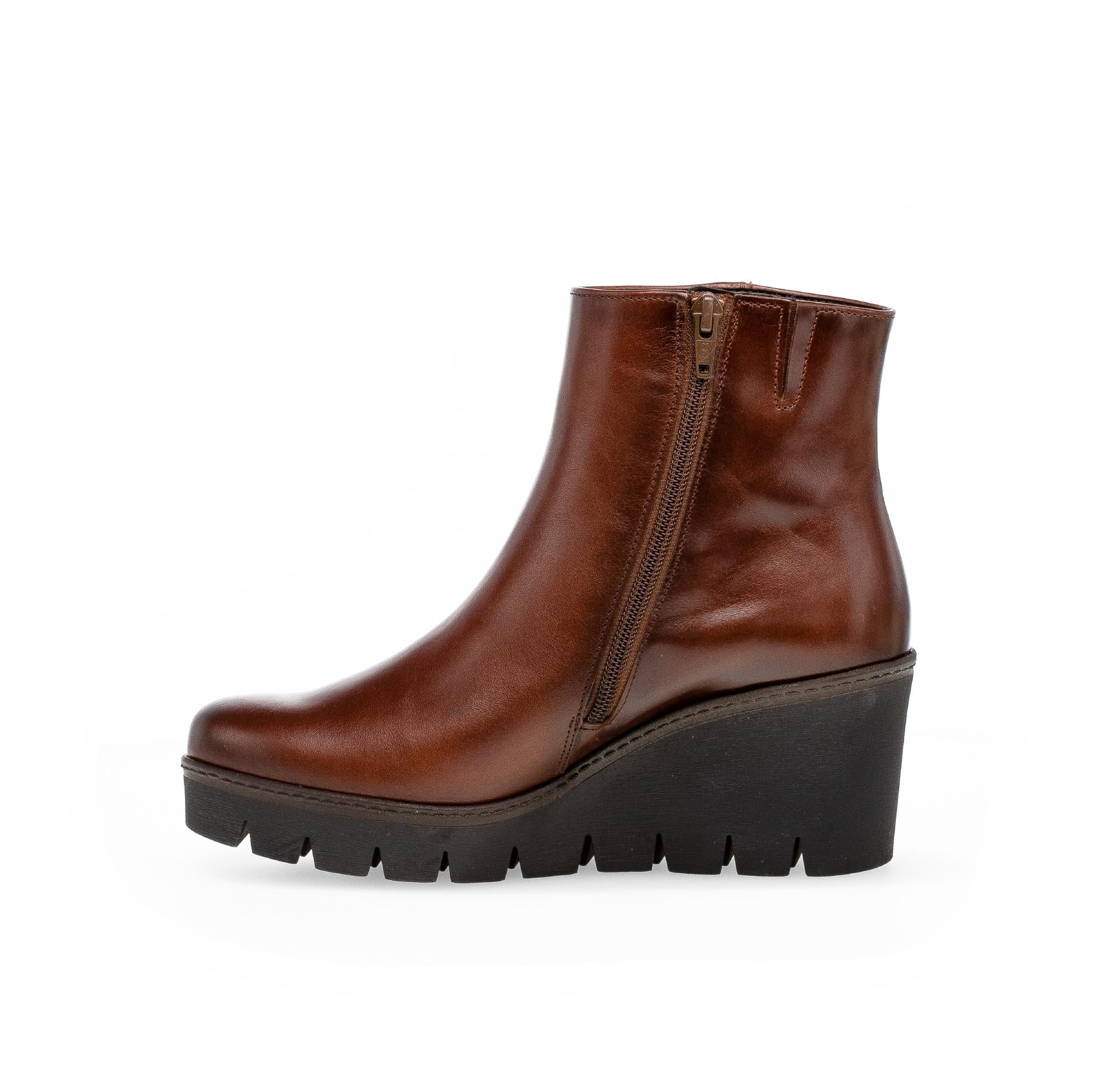 Bottines marron en cuir lisse - Image 2