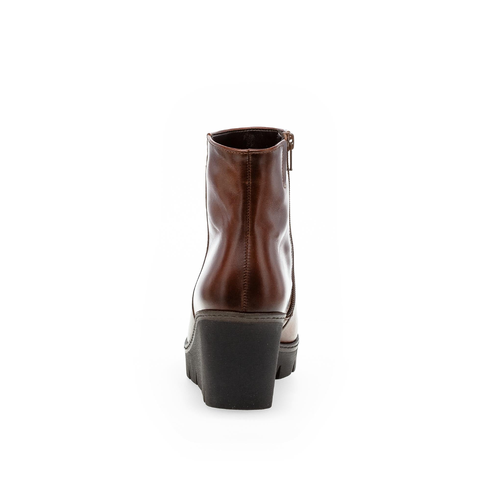 Bottines marron en cuir lisse - Image 4