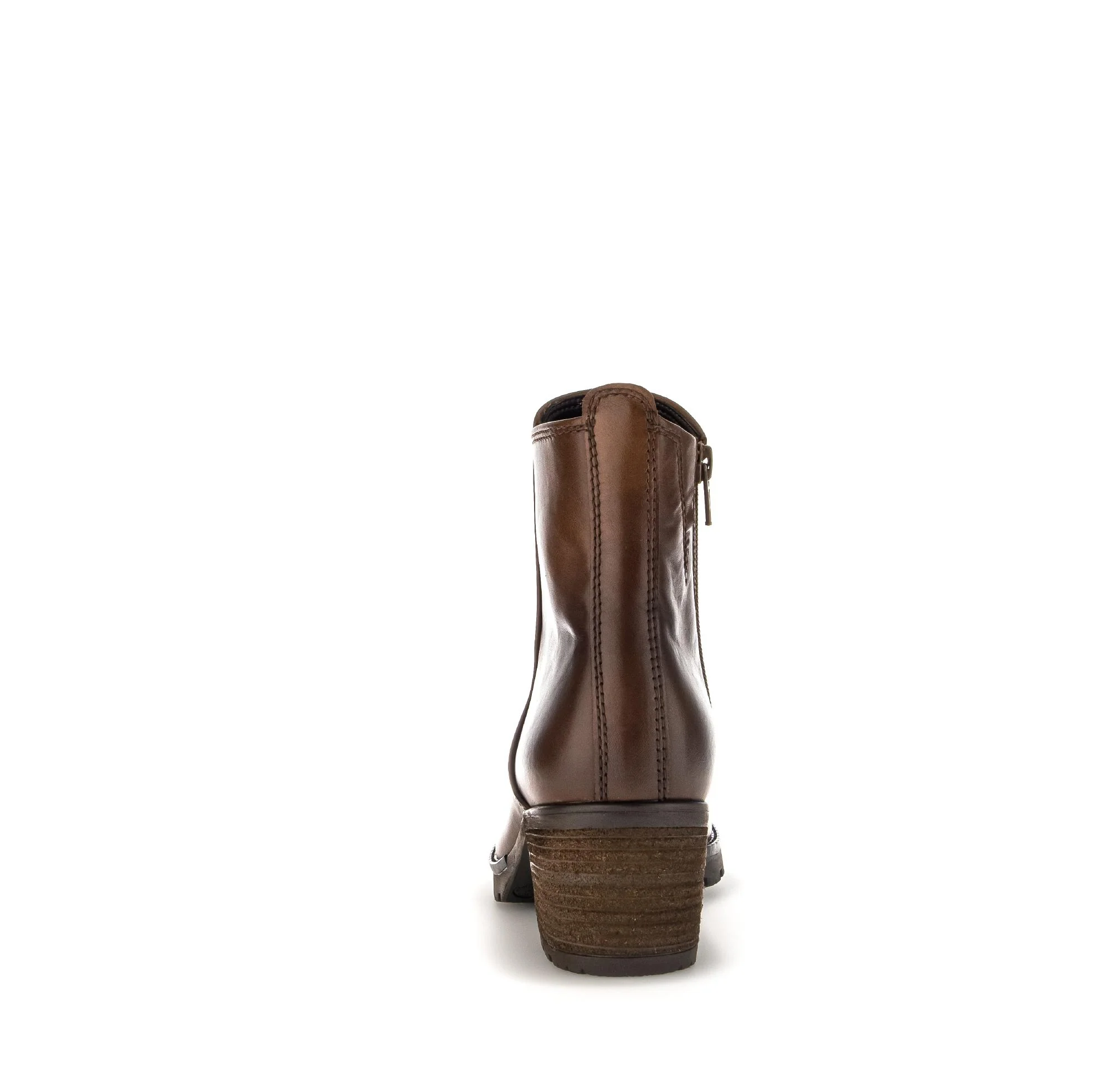 Bottines marron en cuir lisse - Image 4