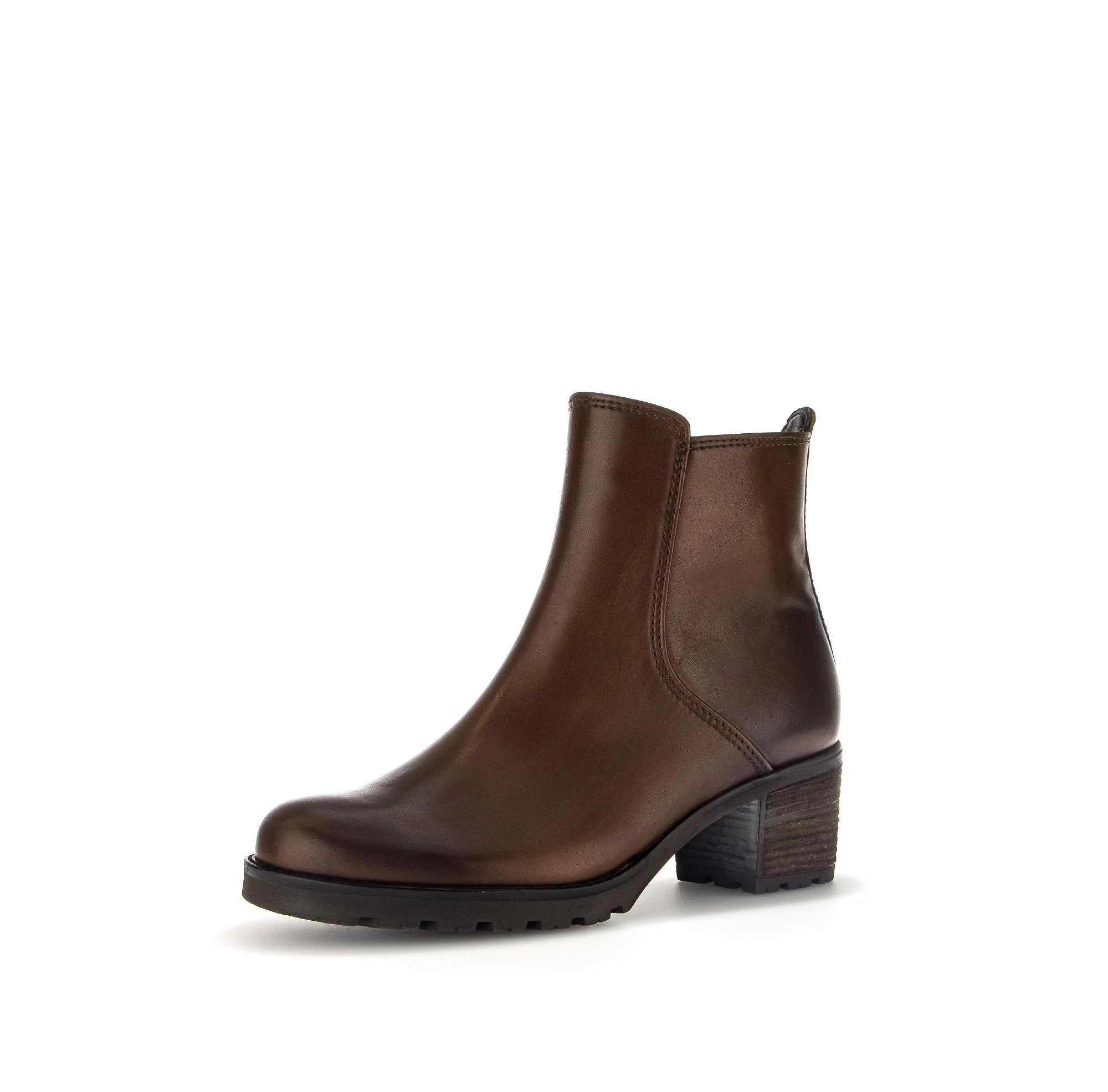 Bottines marron en cuir lisse - Image 6