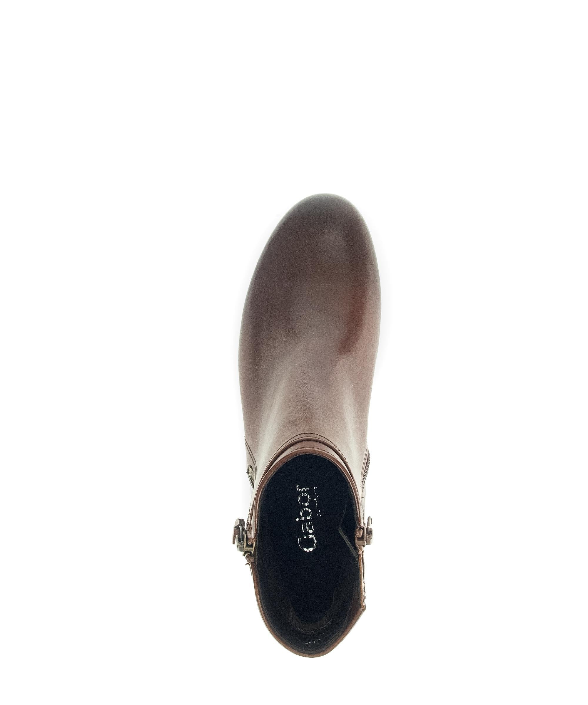 Bottines marron en cuir lisse - Image 3