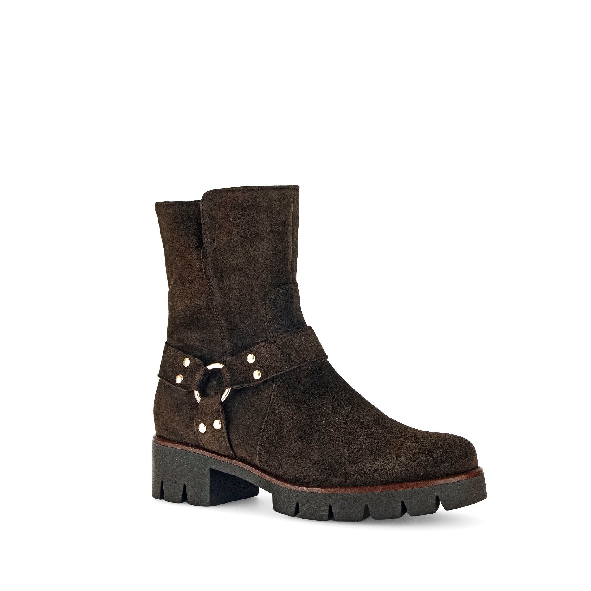 Bottines marron en cuir velours - Image 3