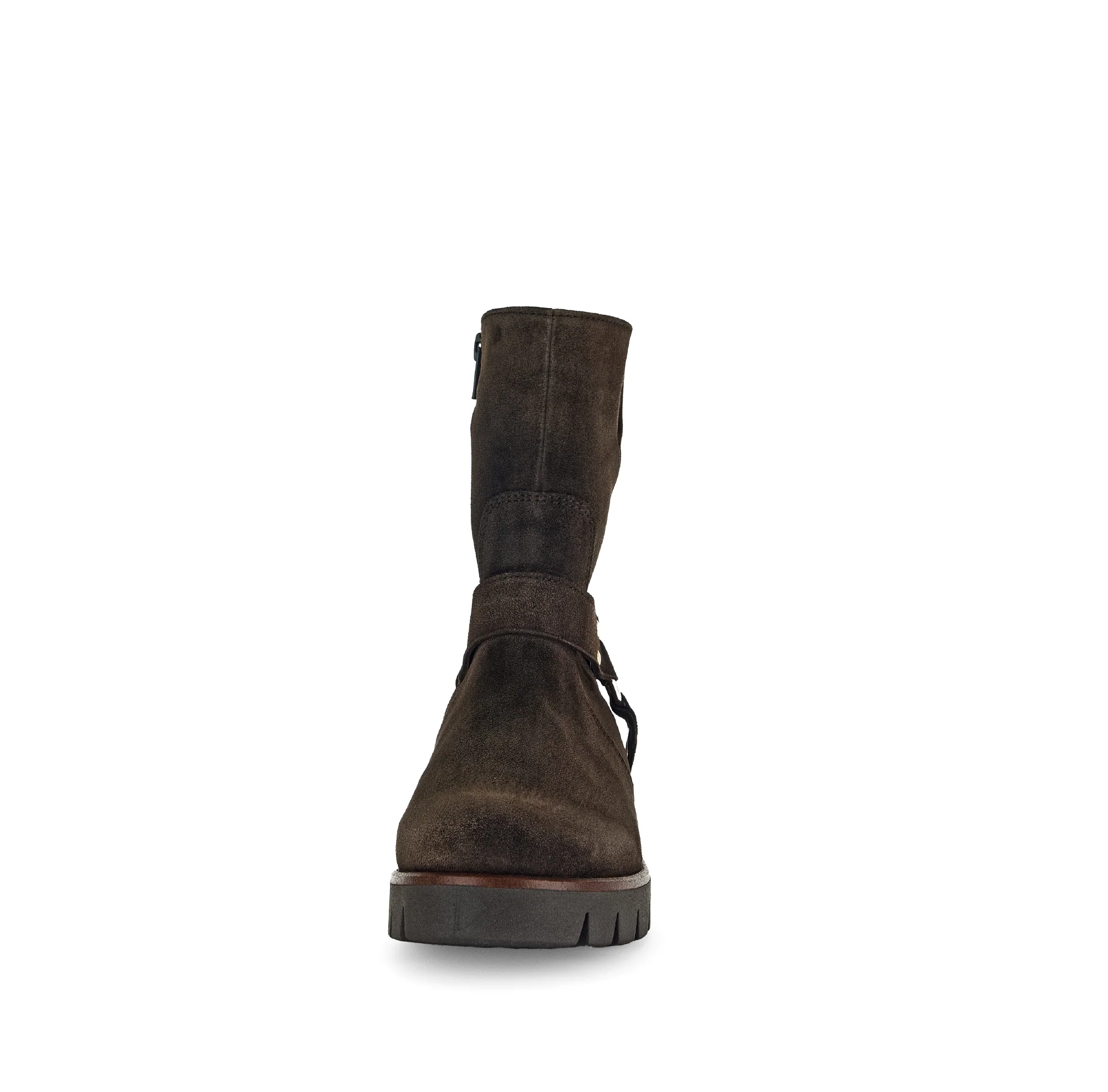 Bottines marron en cuir velours - Image 4