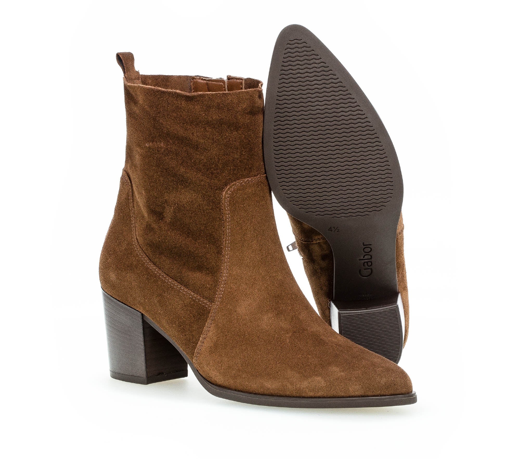 Bottines marron en velours - Image 3