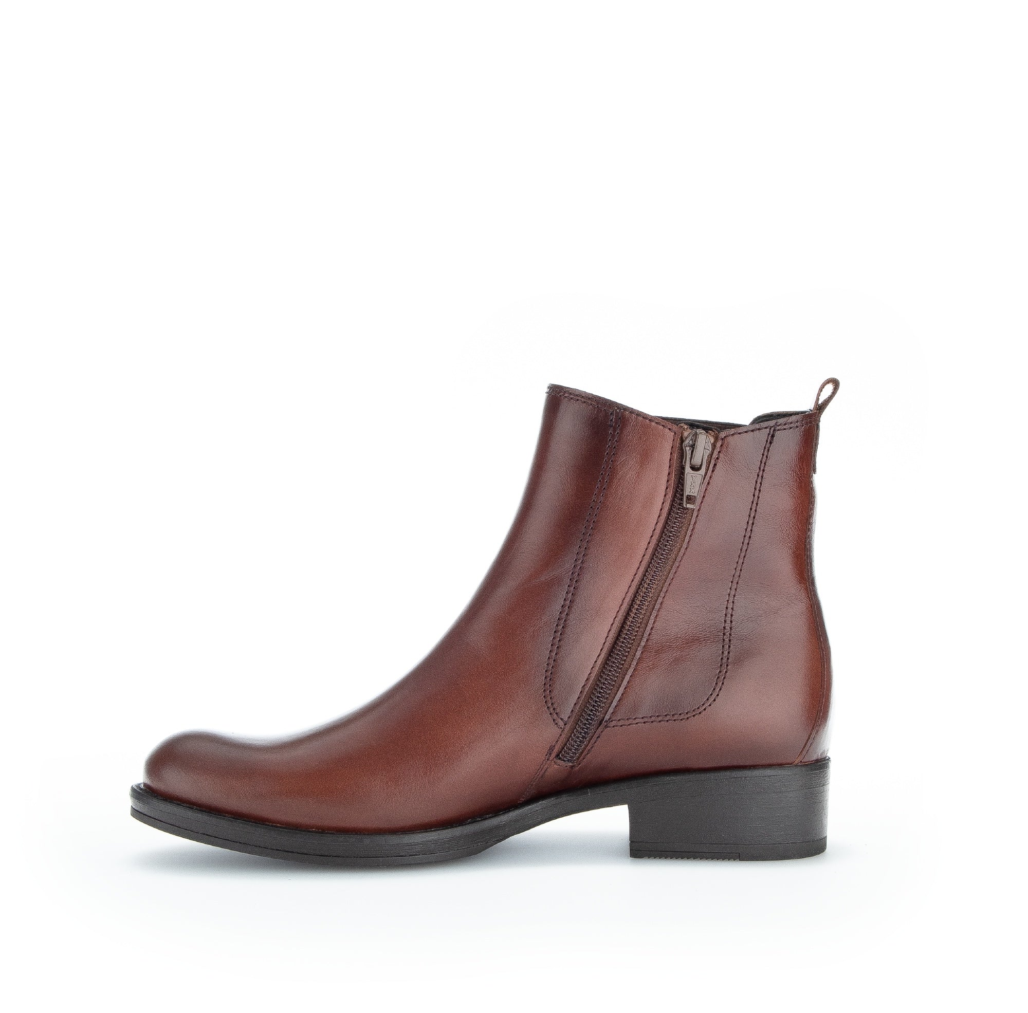 Bottines marrons en cuir lisse - Image 2