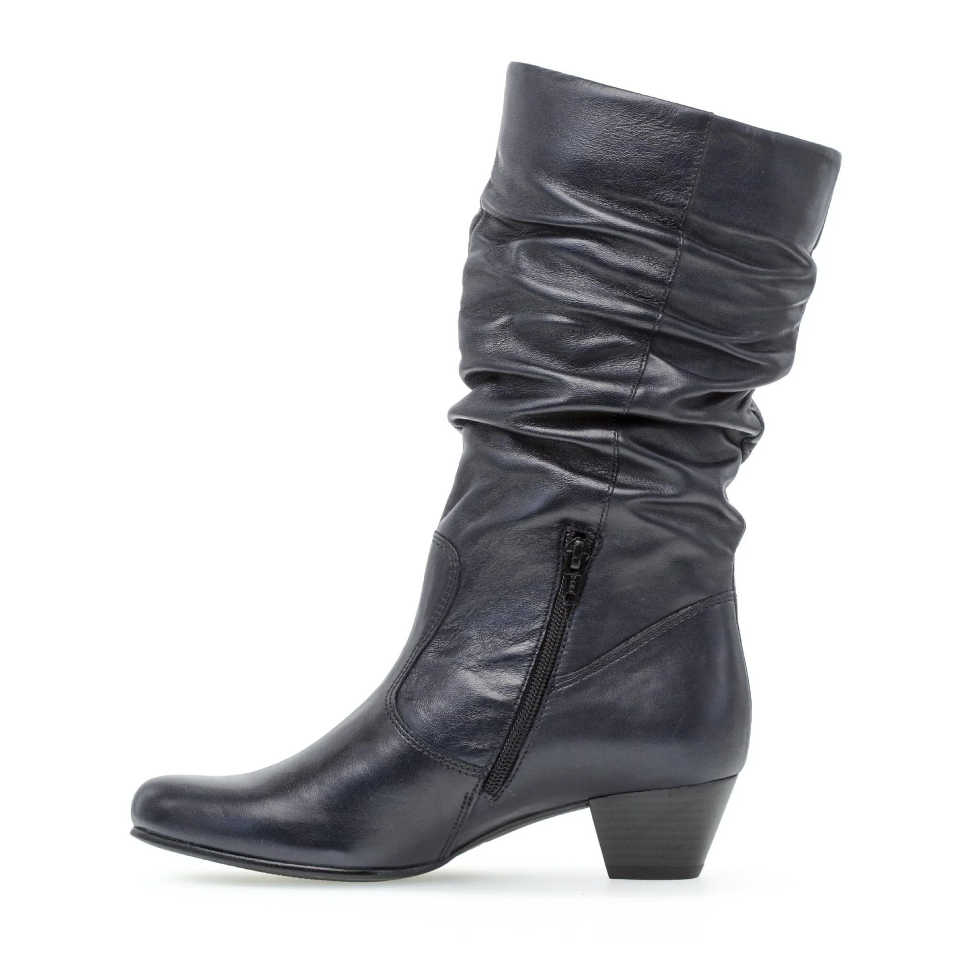 Bottines Mid bleues en cuir - Image 2