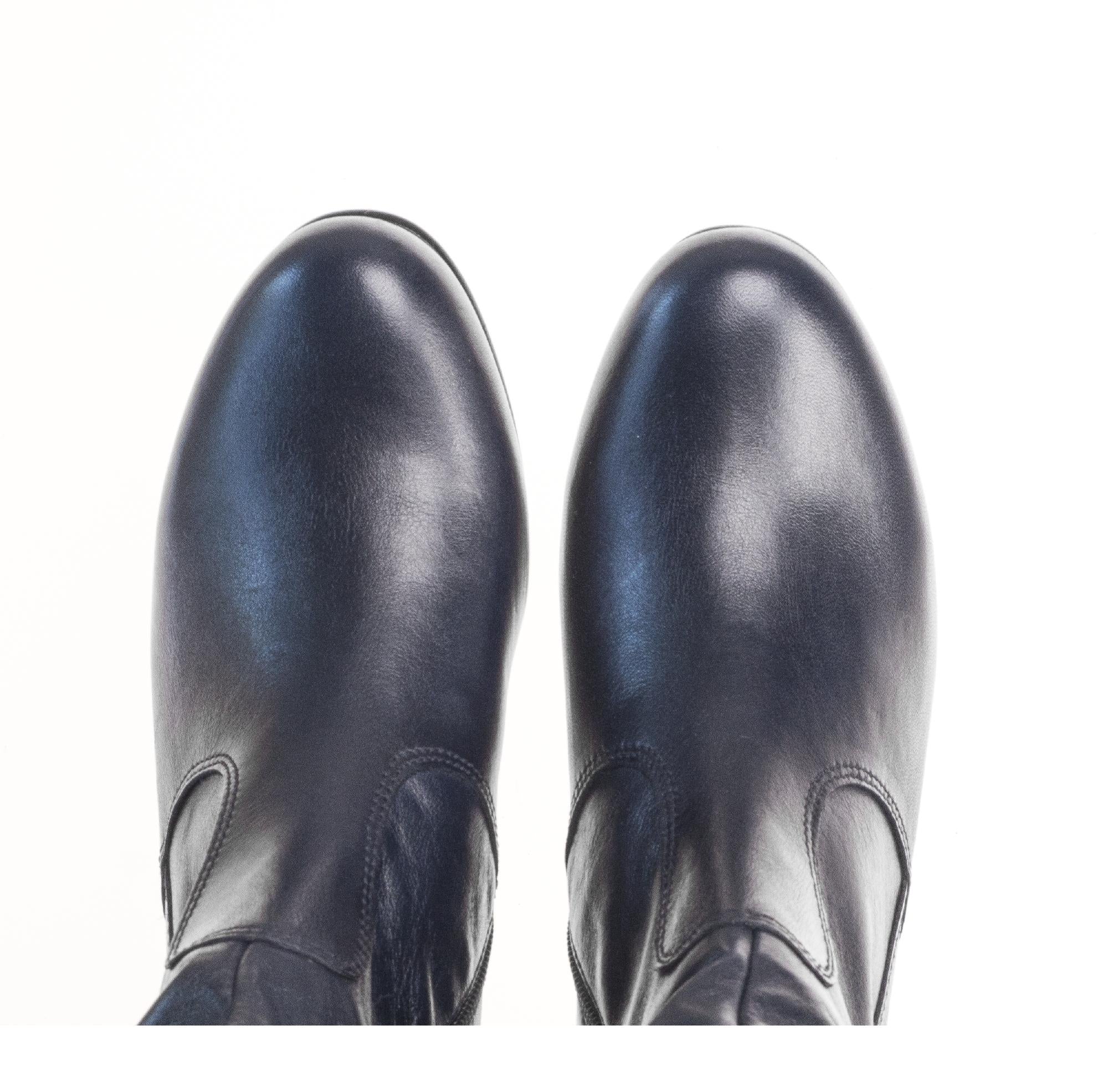 Bottines Mid bleues en cuir - Image 9