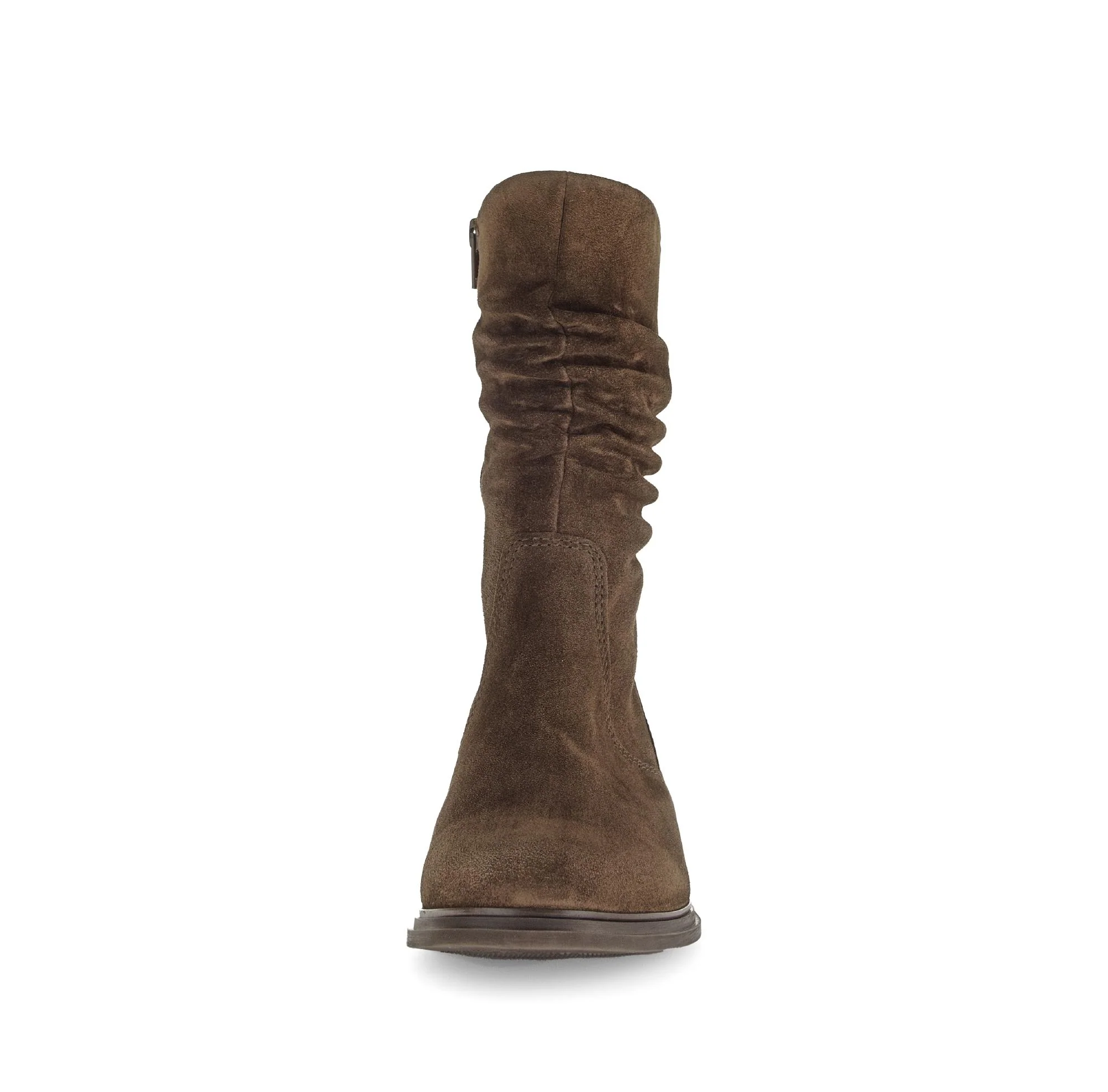 Bottines mid marron en cuir - Image 5