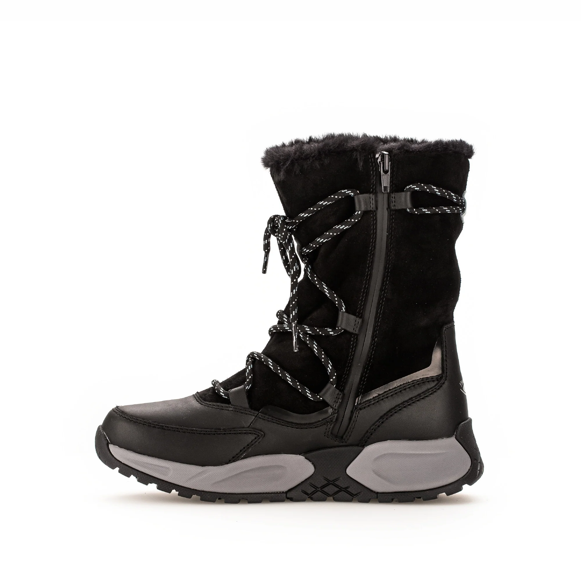 Bottines mid noires en cuir lisse - Image 2