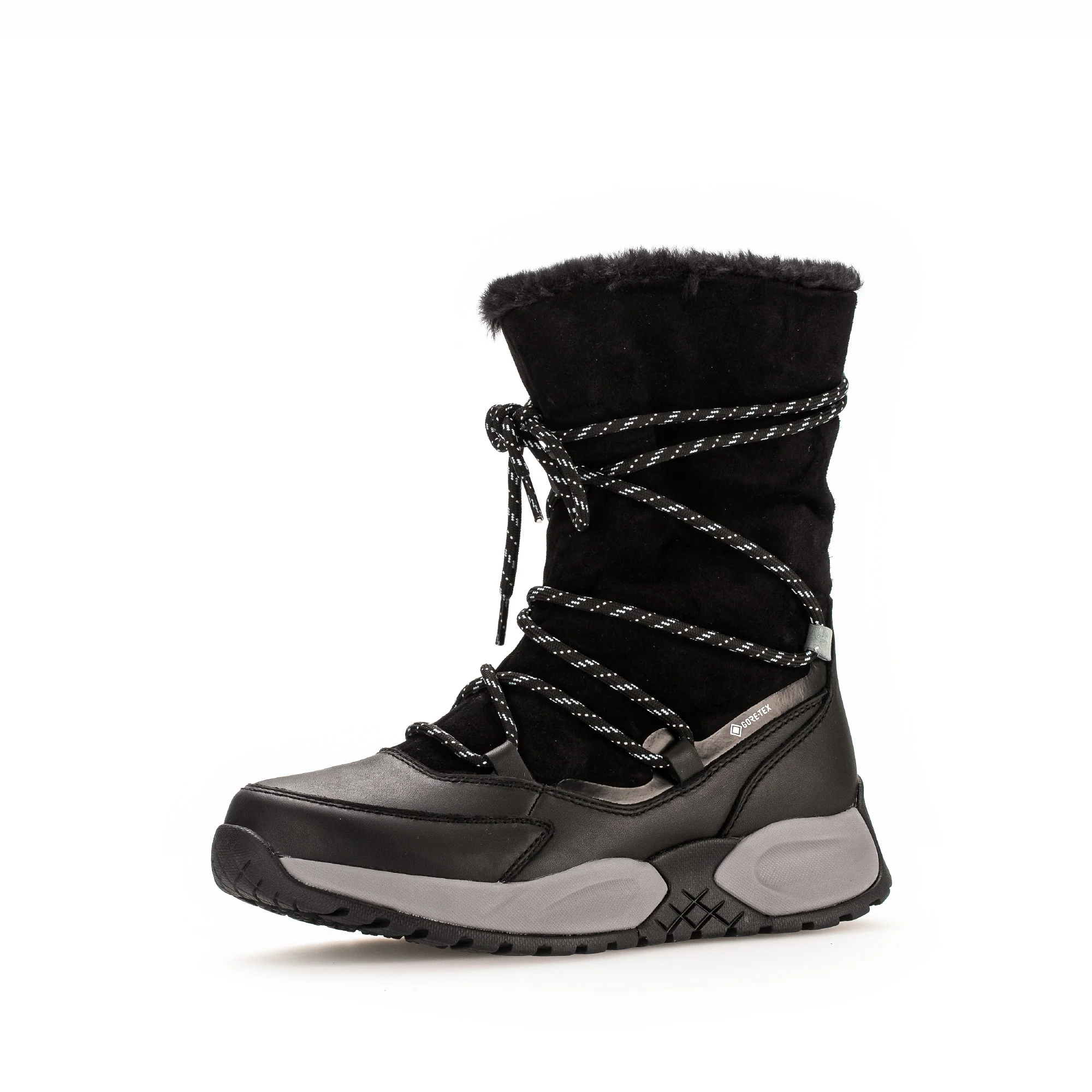 Bottines mid noires en cuir lisse - Image 3