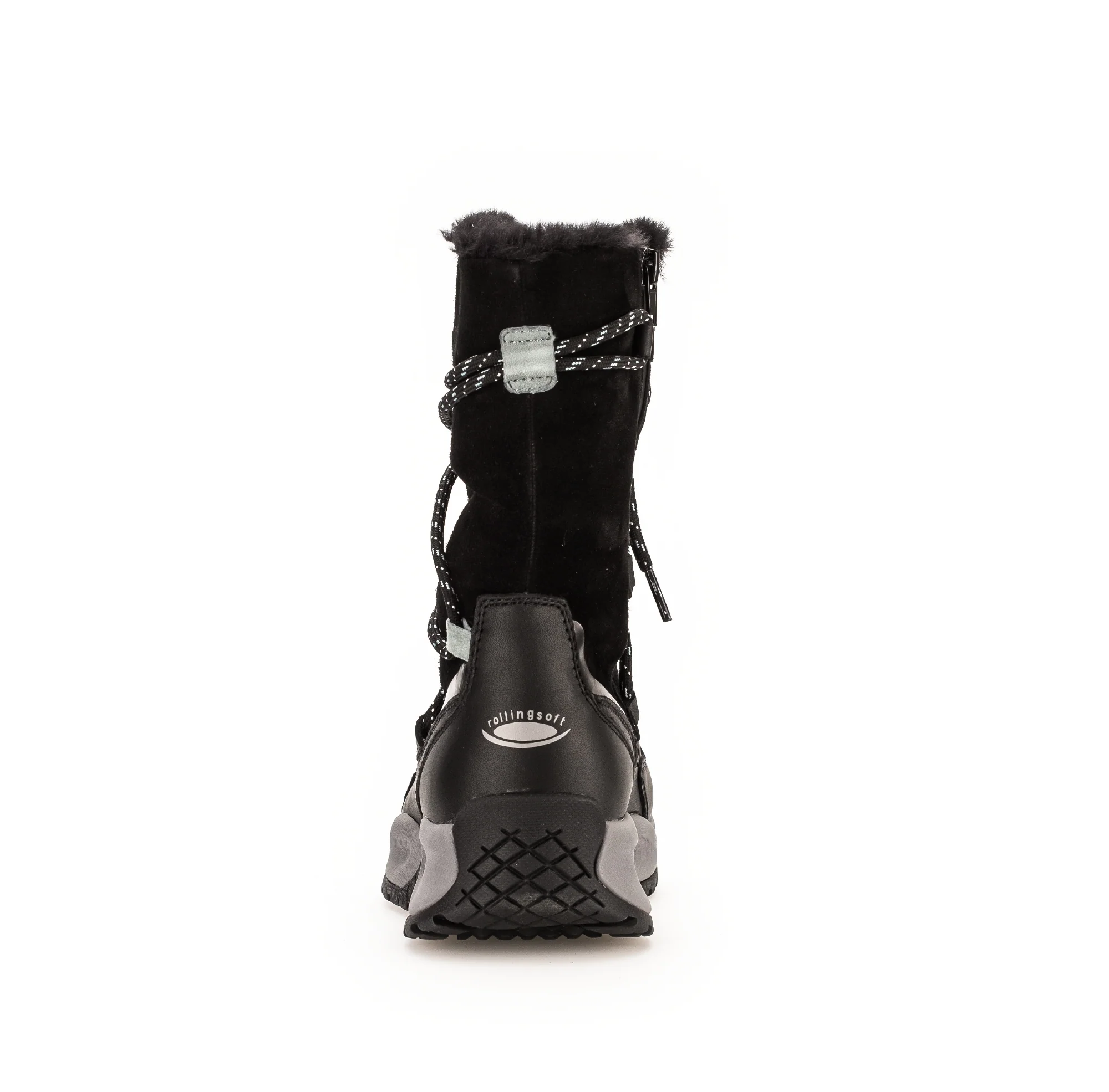 Bottines mid noires en cuir lisse - Image 6
