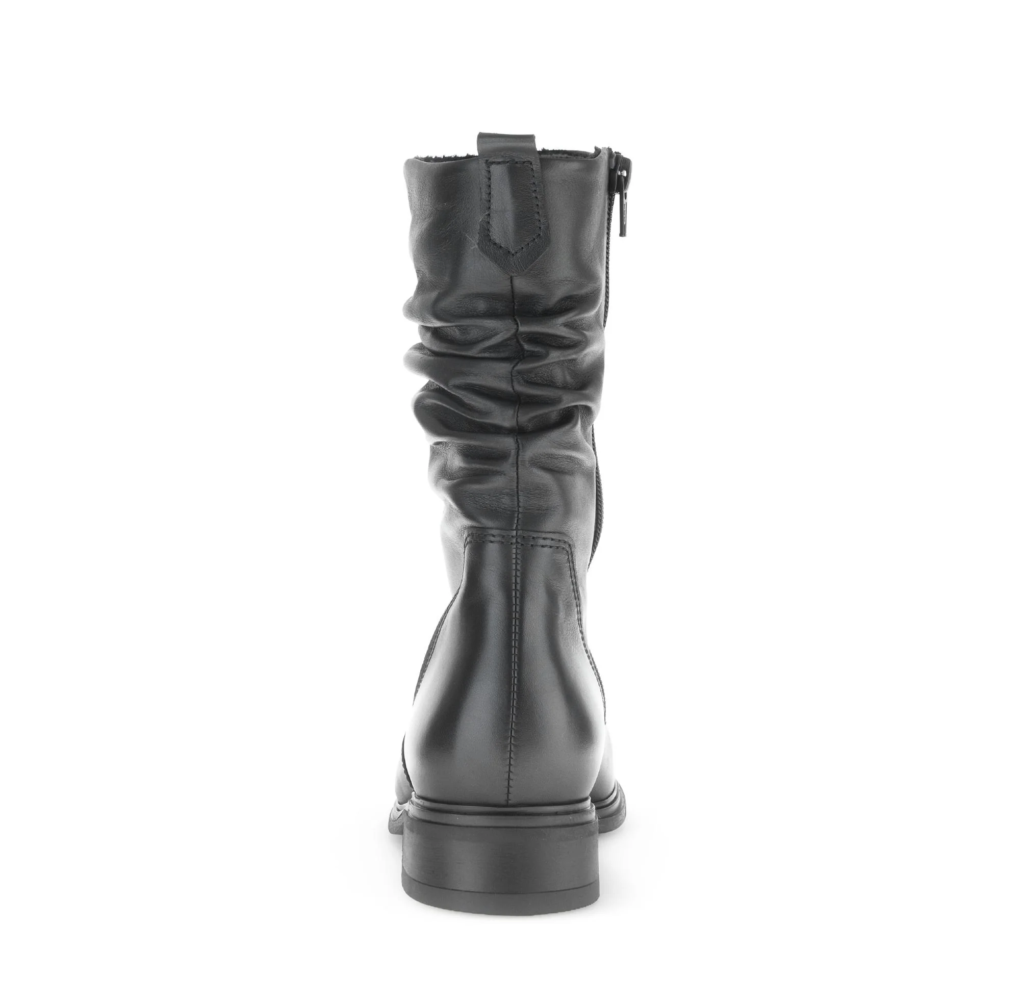 Bottines mid noires en cuir lisse - Image 4