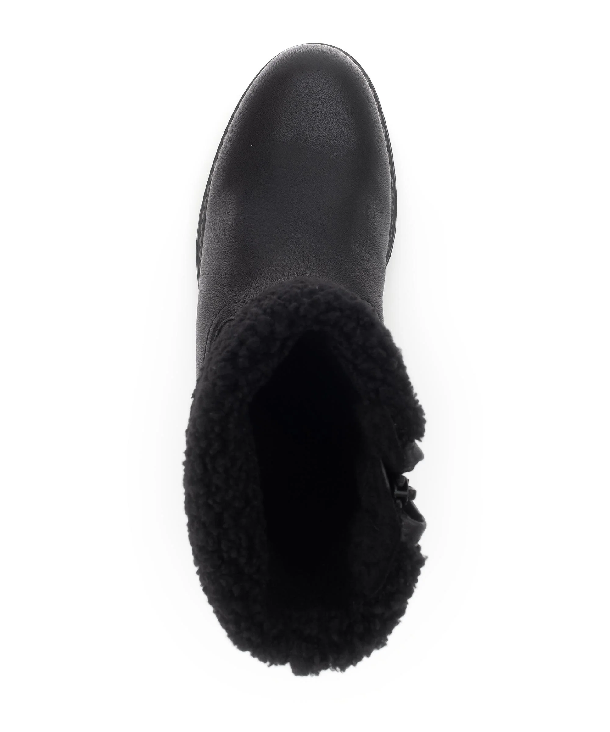 Bottines mid noires en cuir lisse - Image 3