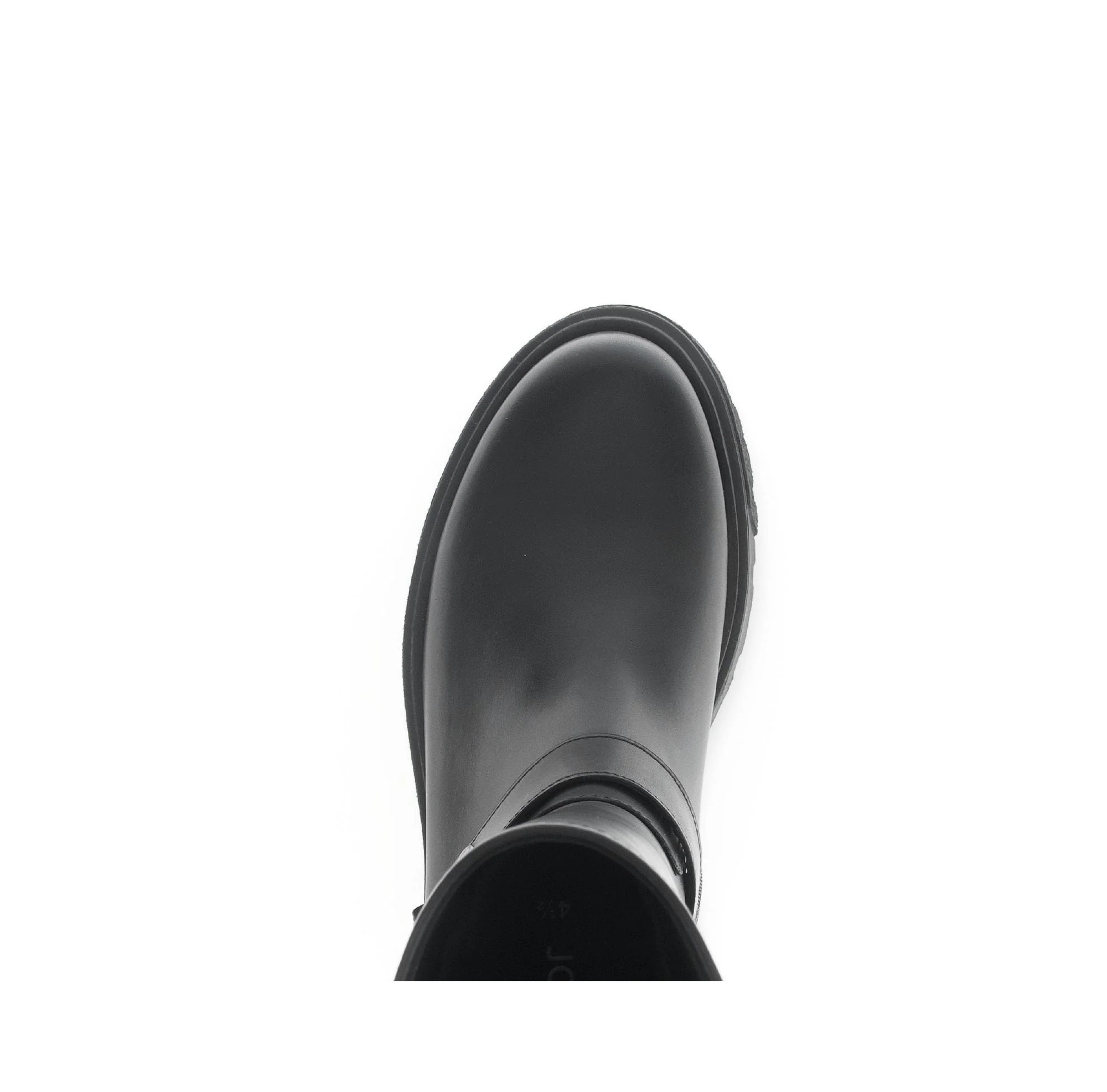 Bottines mid noires en cuir lisse - Image 3