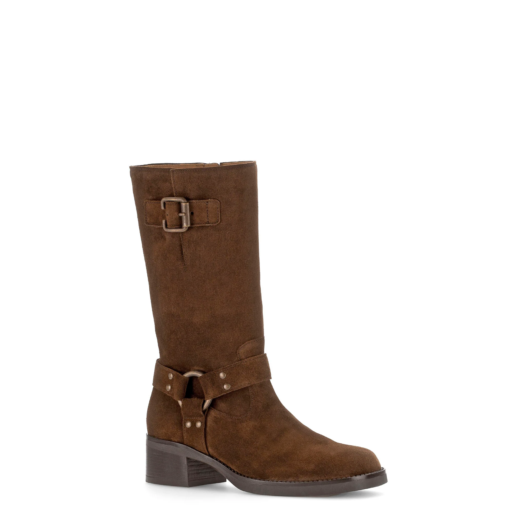 Bottines Mids cognac en cuir velours - Image 3