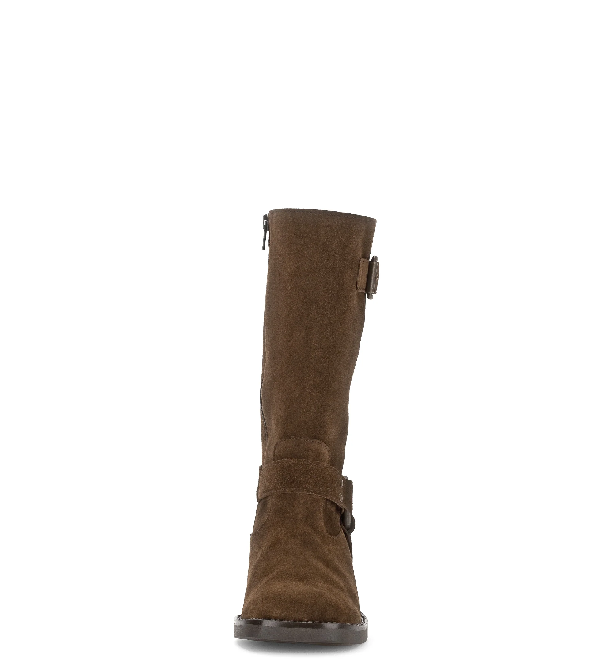 Bottines Mids cognac en cuir velours - Image 4