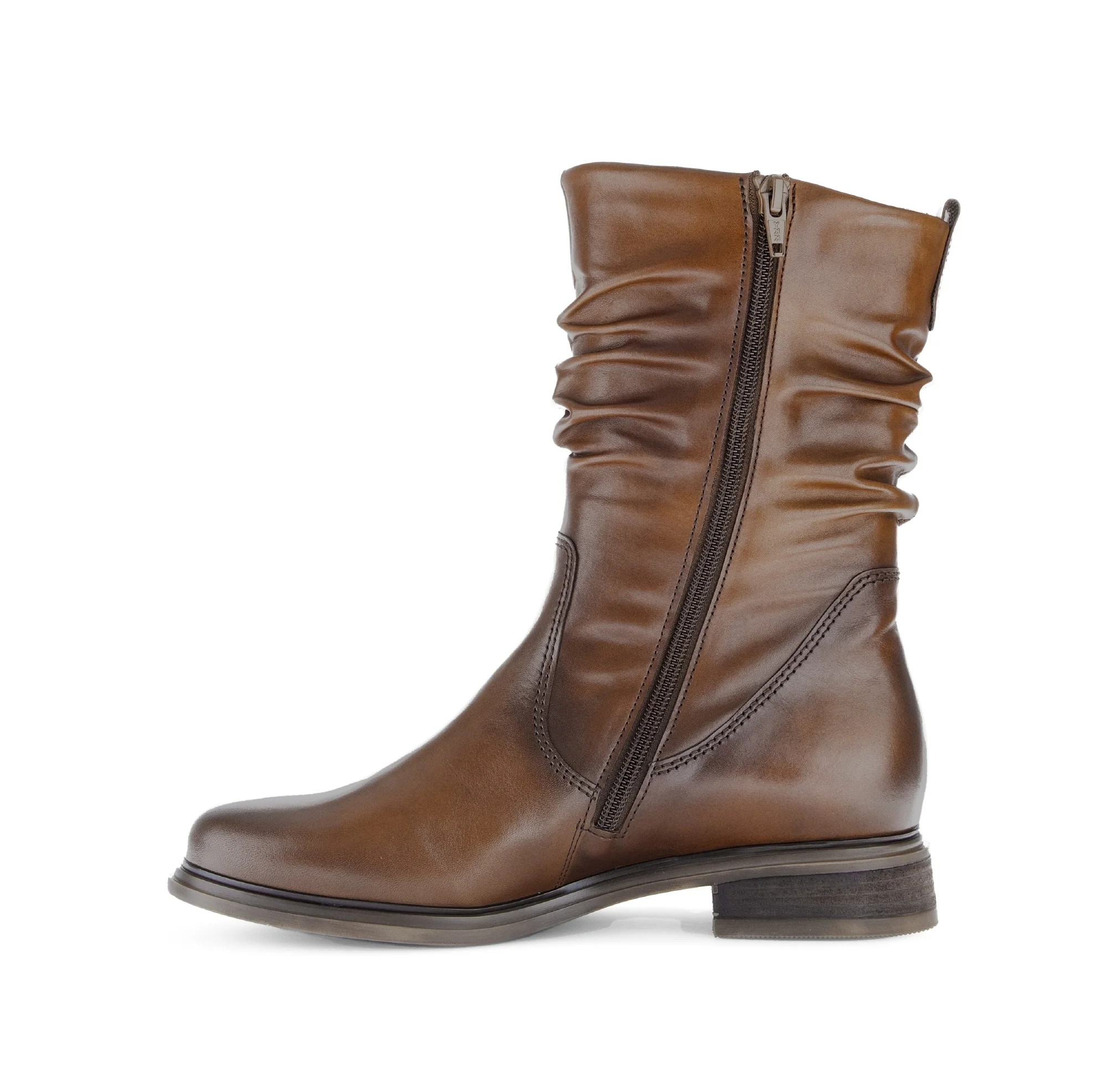 Bottines Mids cognacs en cuir lisse - Image 2