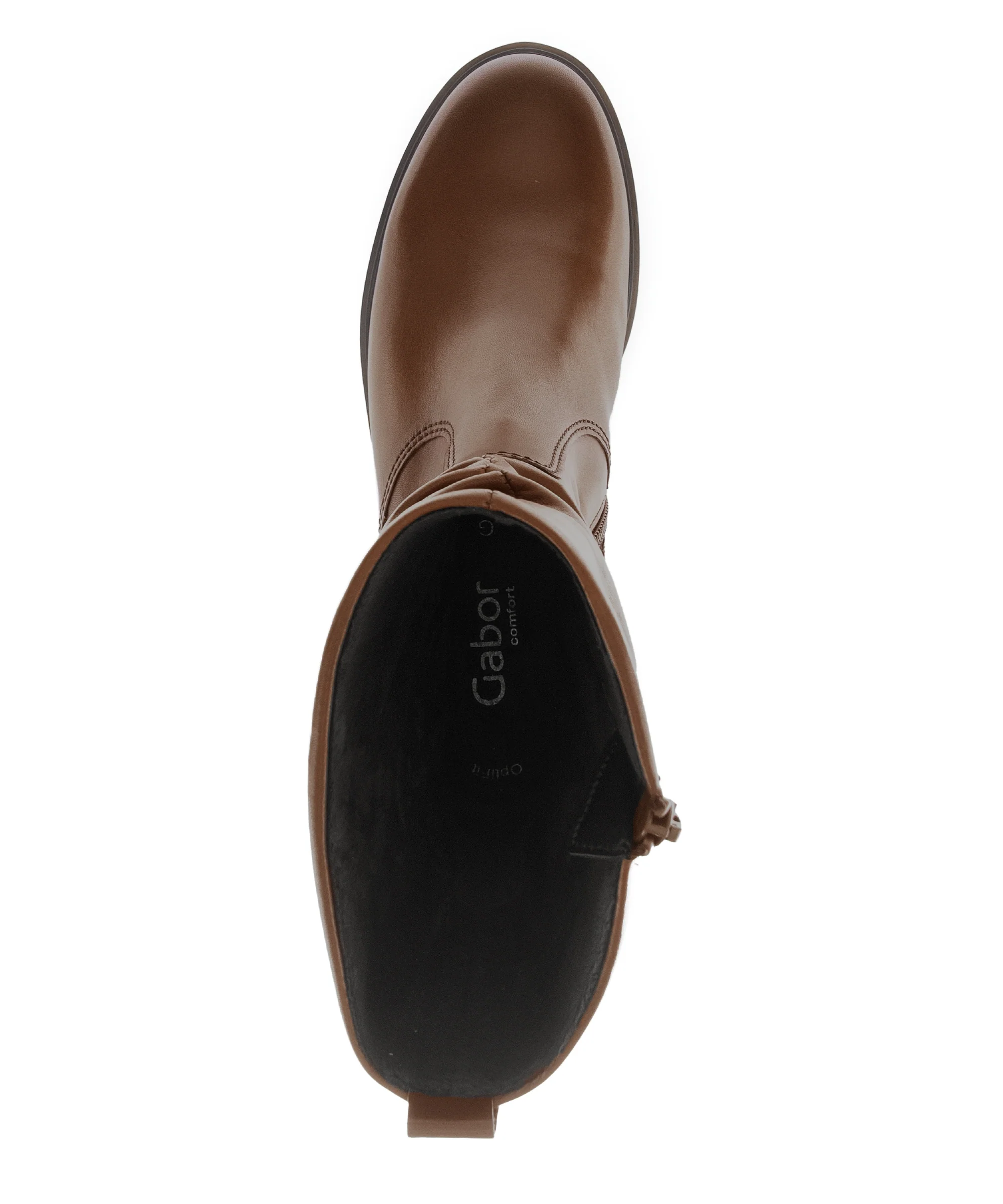 Bottines Mids cognacs en cuir lisse - Image 3
