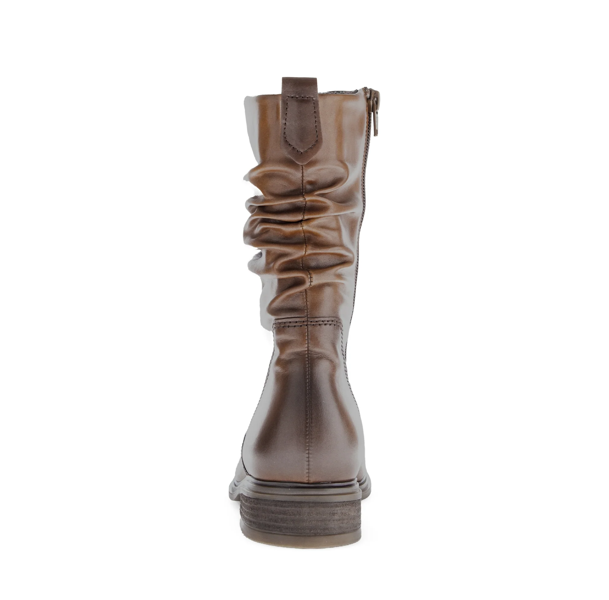 Bottines Mids cognacs en cuir lisse - Image 4