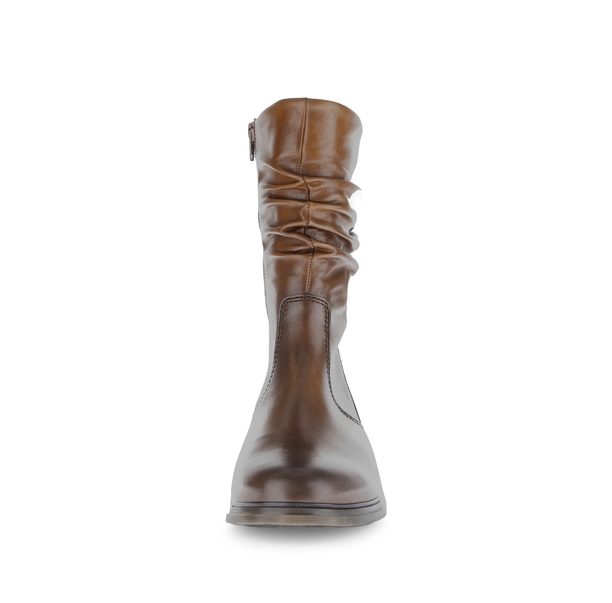 Bottines Mids cognacs en cuir lisse - Image 5