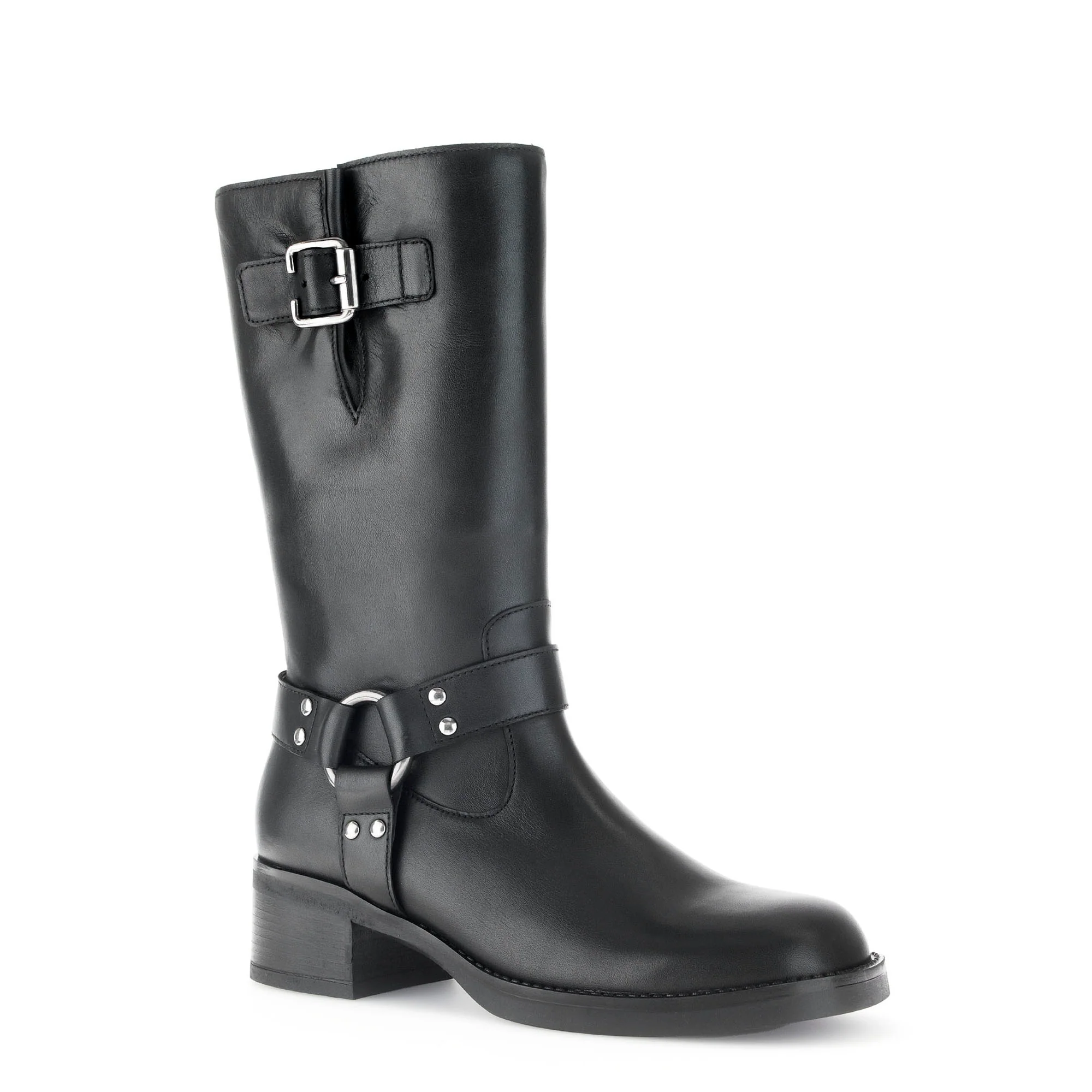 Bottines Mids noires en cuir lisse - Image 3