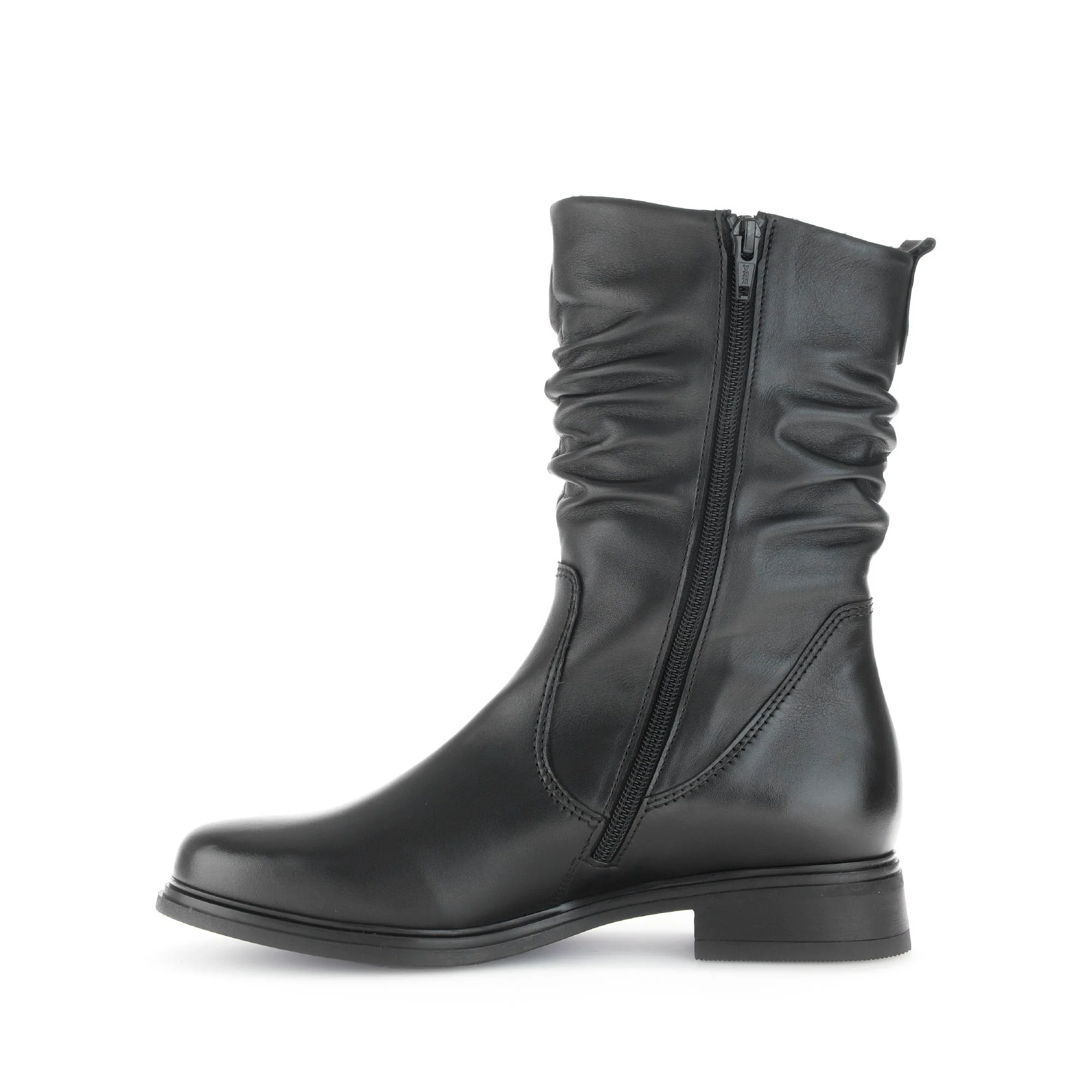 Bottines Mids noires en cuir lisse - Image 2