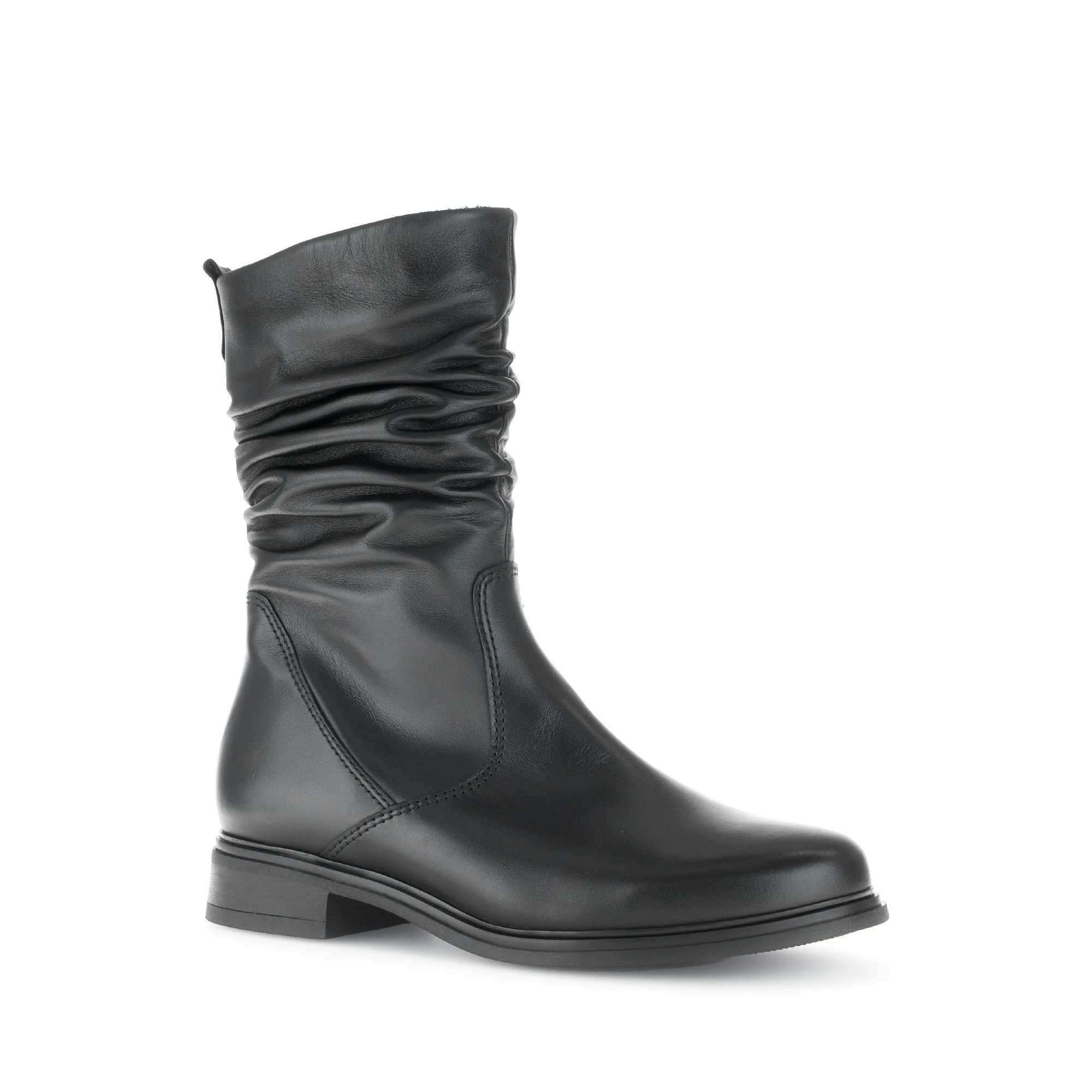 Bottines Mids noires en cuir lisse - Image 3