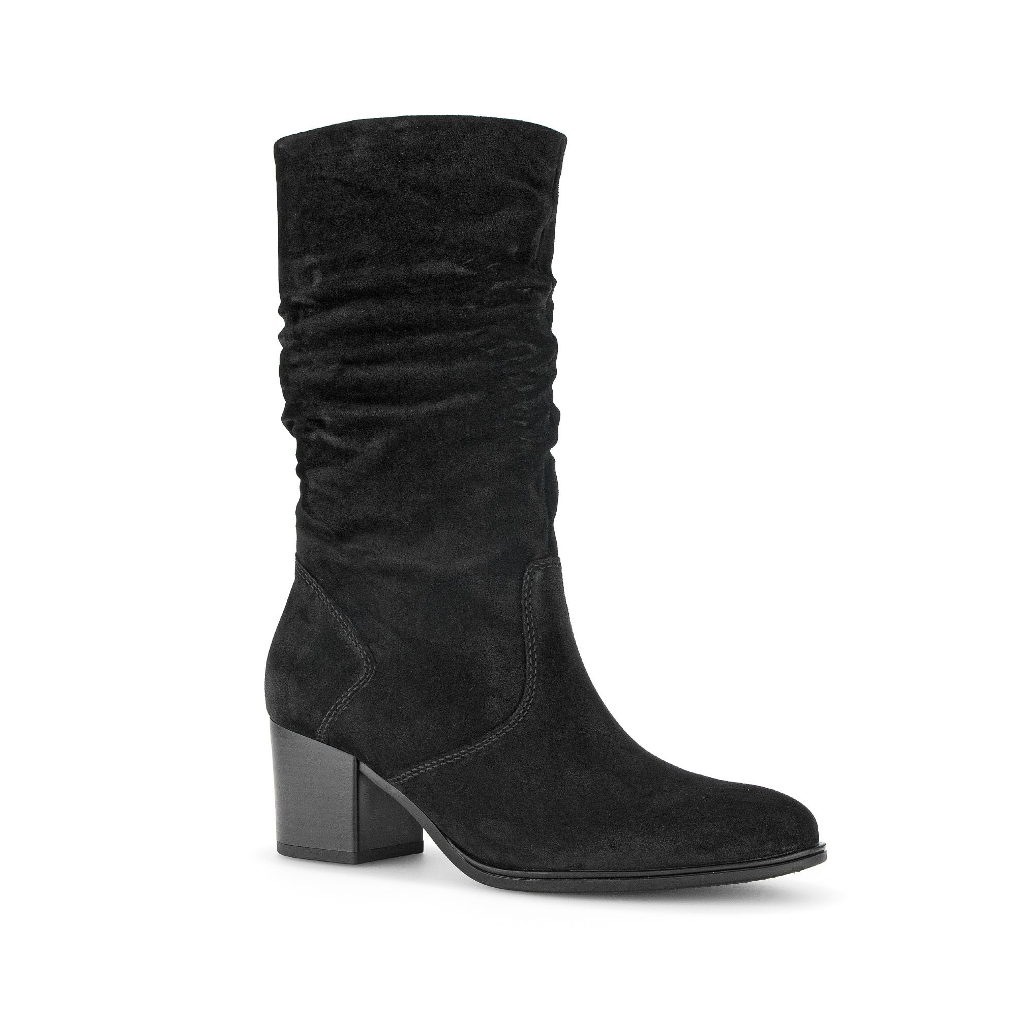 Bottines Mids noires en cuir velours - Image 3