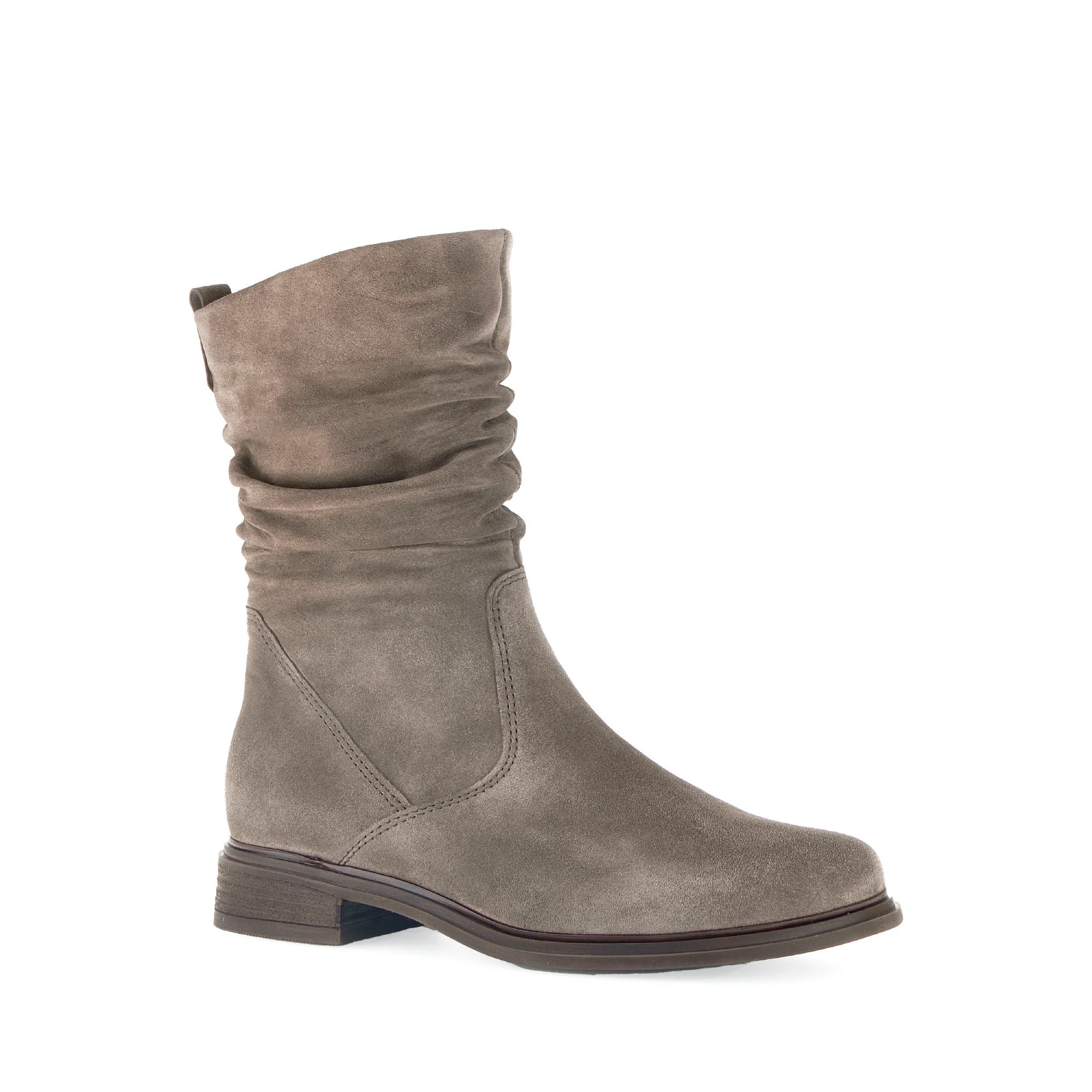 Bottines Mids taupes en cuir velours - Image 3
