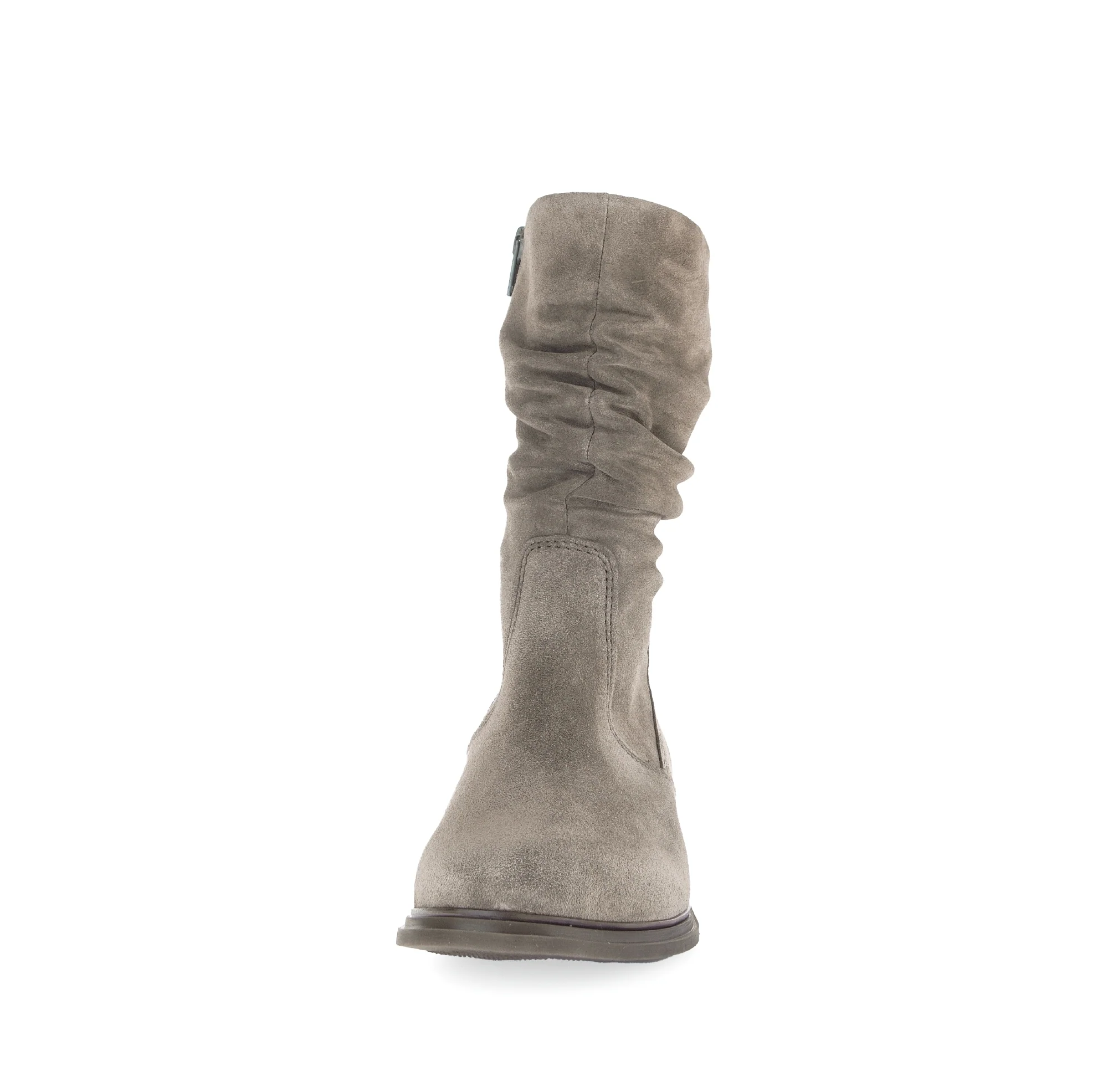 Bottines Mids taupes en cuir velours - Image 4