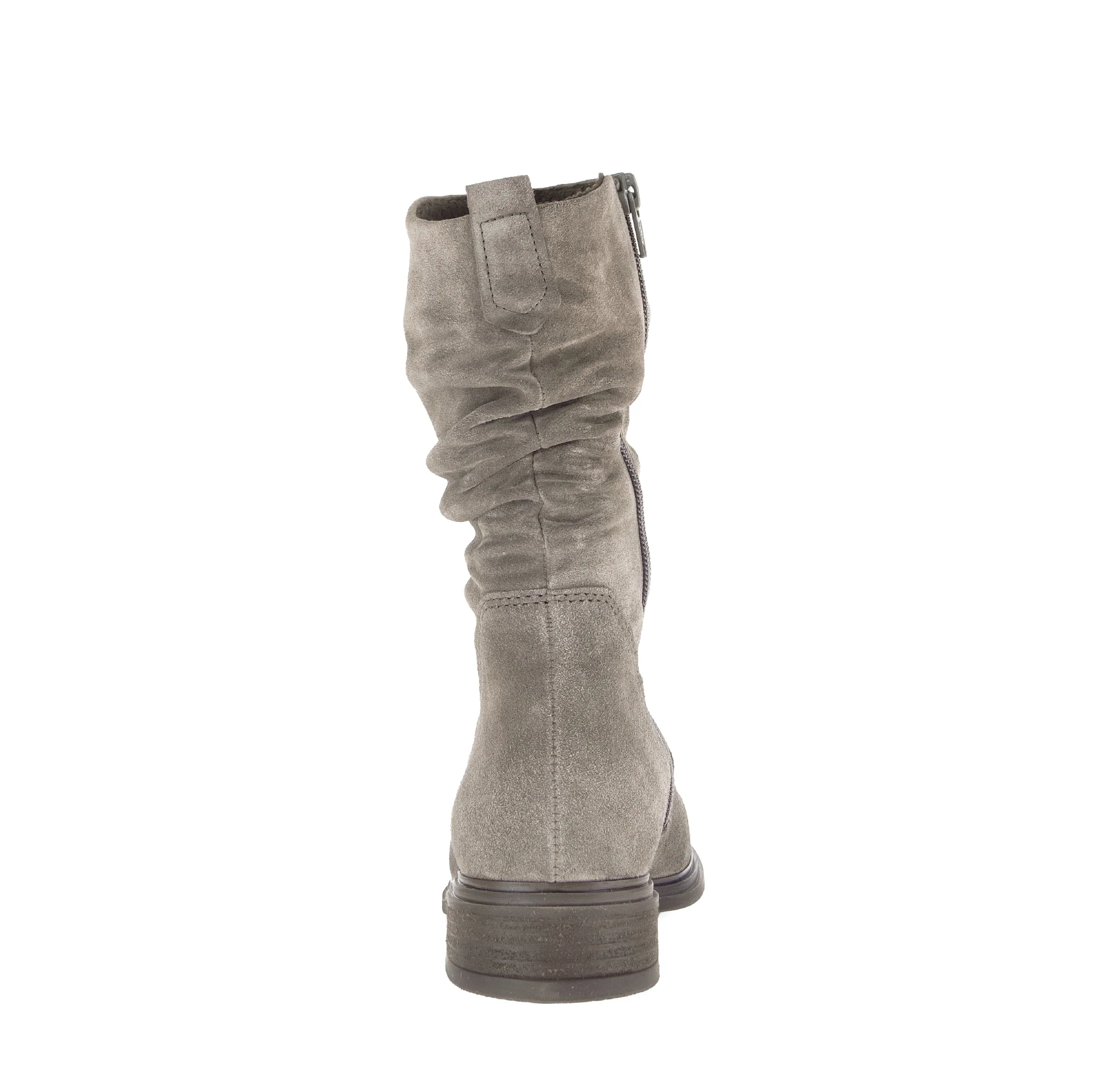 Bottines Mids taupes en cuir velours - Image 5