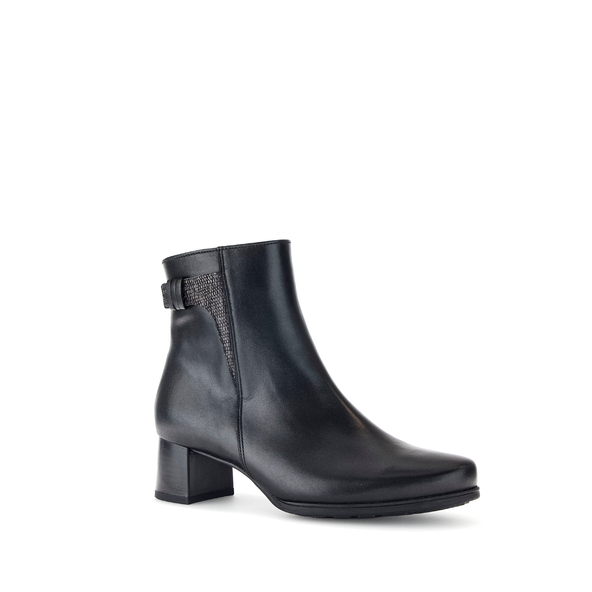 Bottines noires en combinaison cuirs - Image 3