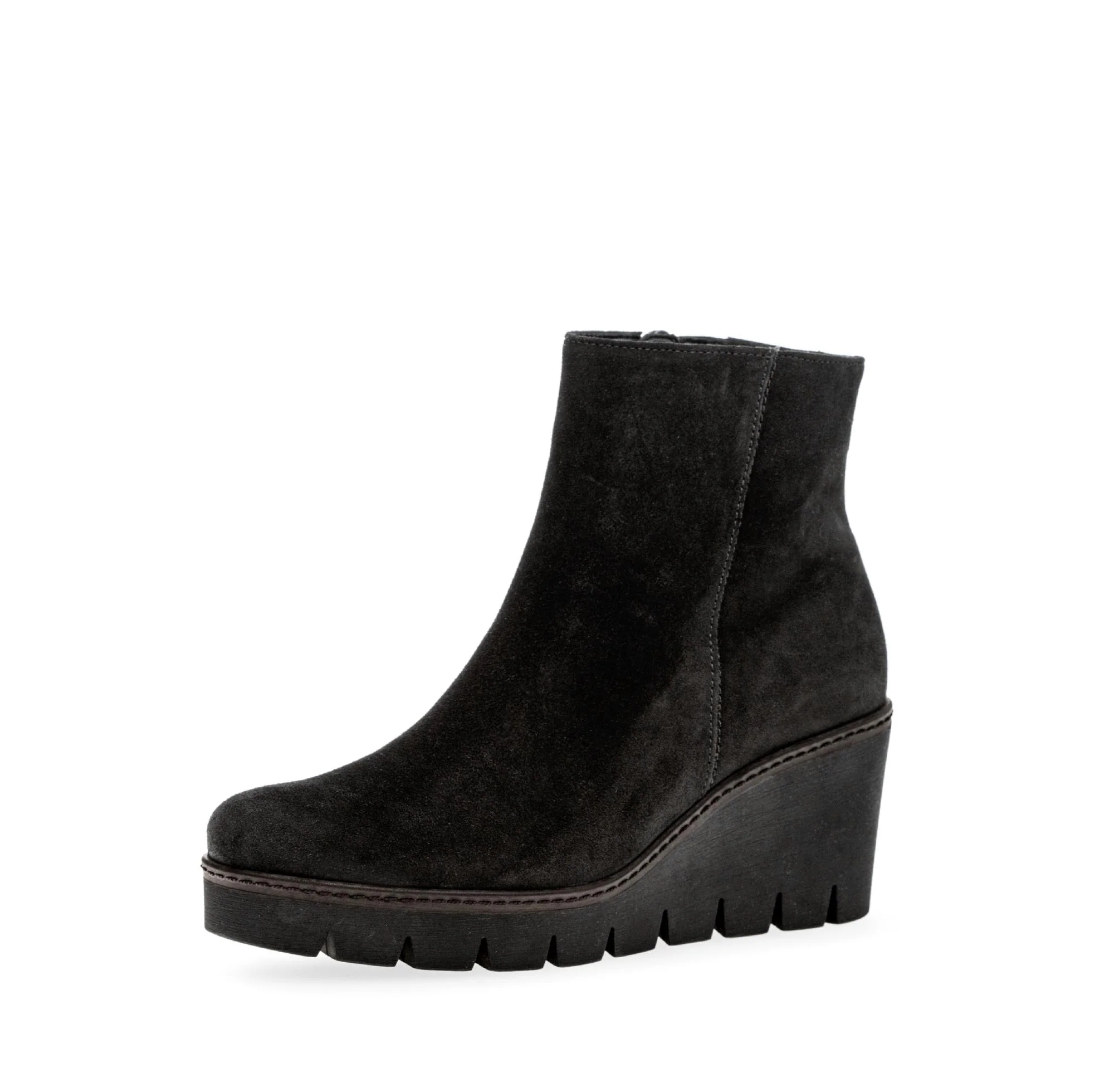 Bottines compensées noires en Nubuck - Image 6