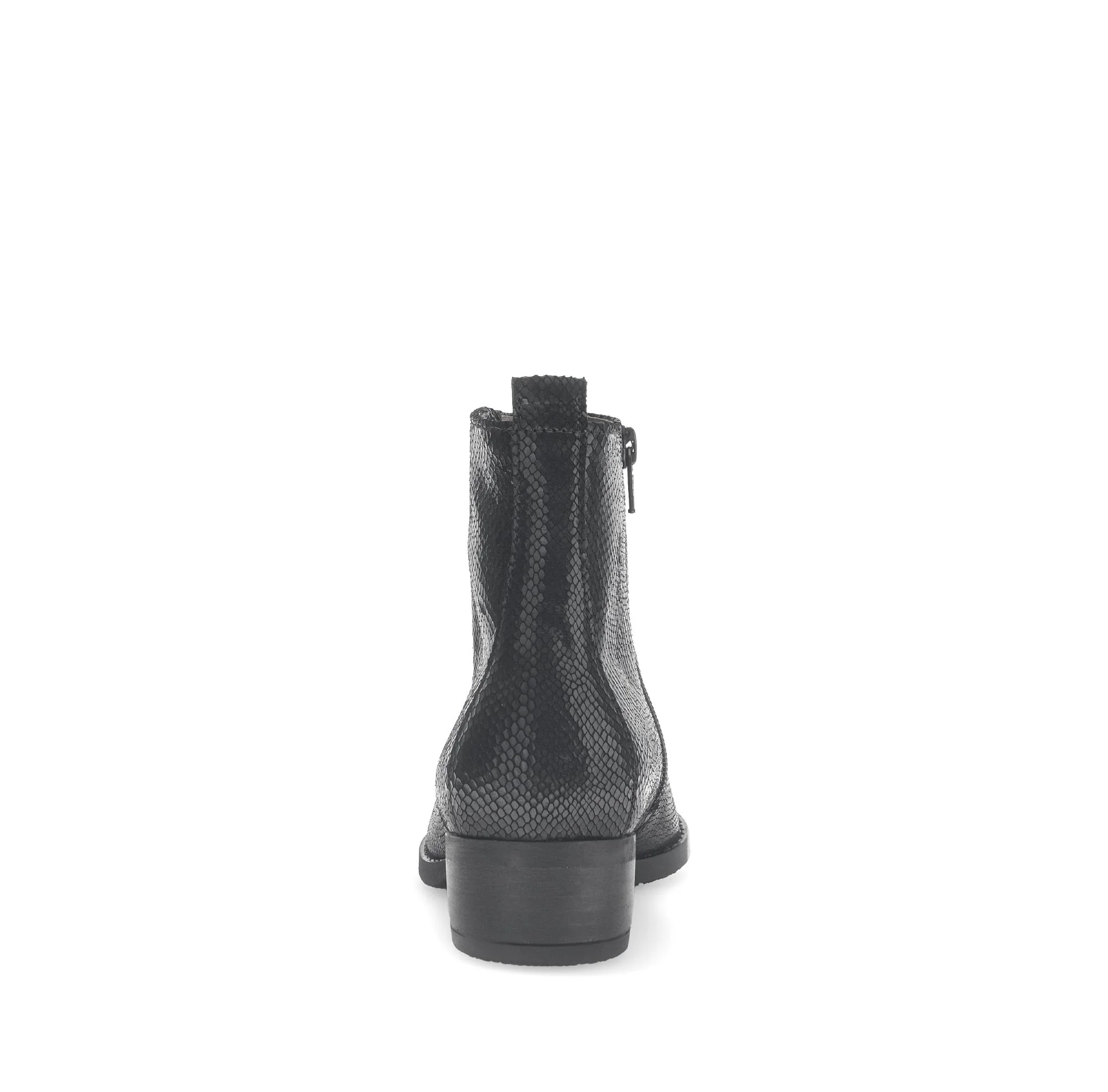 Bottines noires en cuir imprimé reptile - Image 4