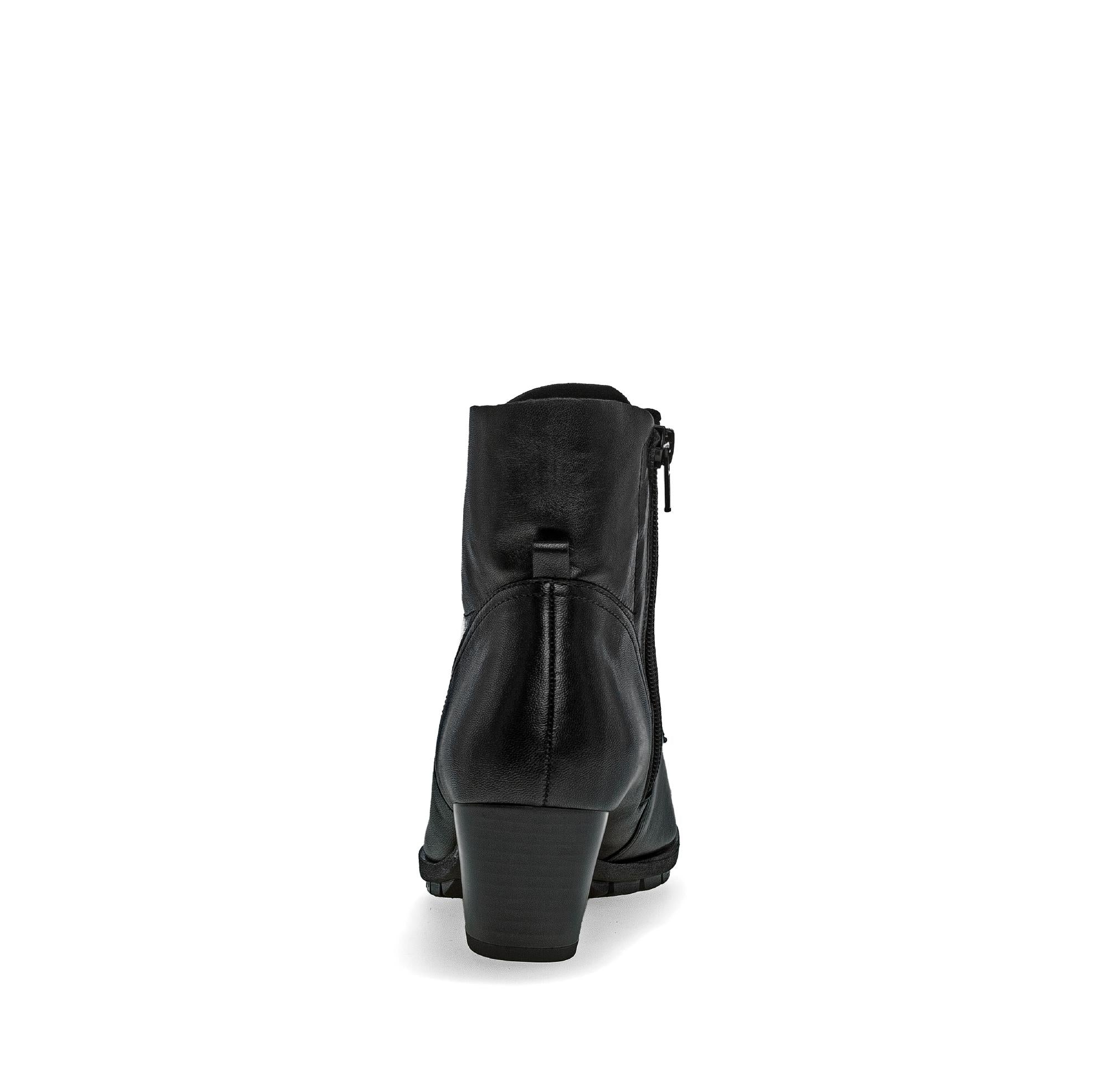 Bottines noires en cuir lisse - Image 4