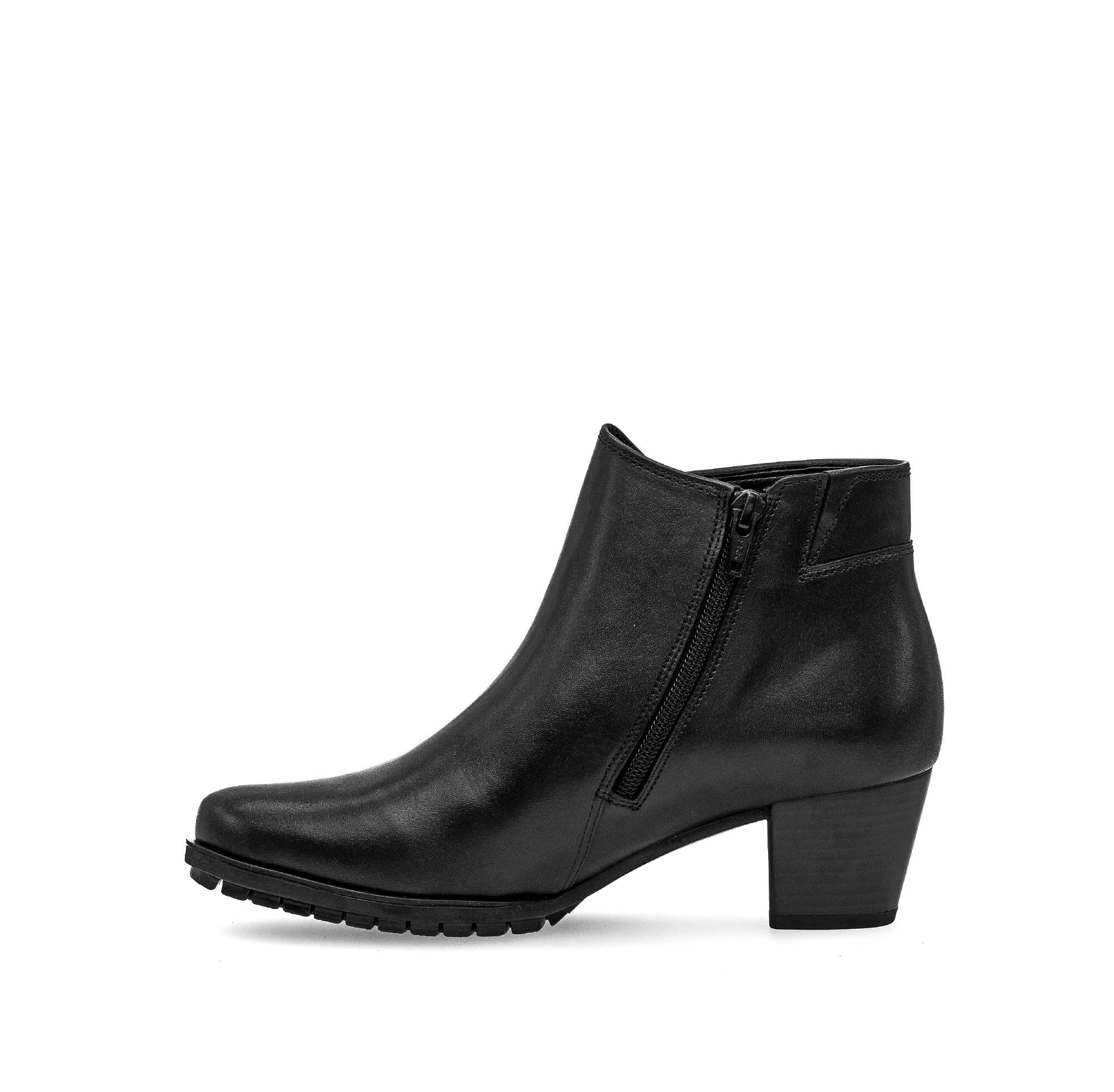 Bottines noires en cuir lisse - Image 2