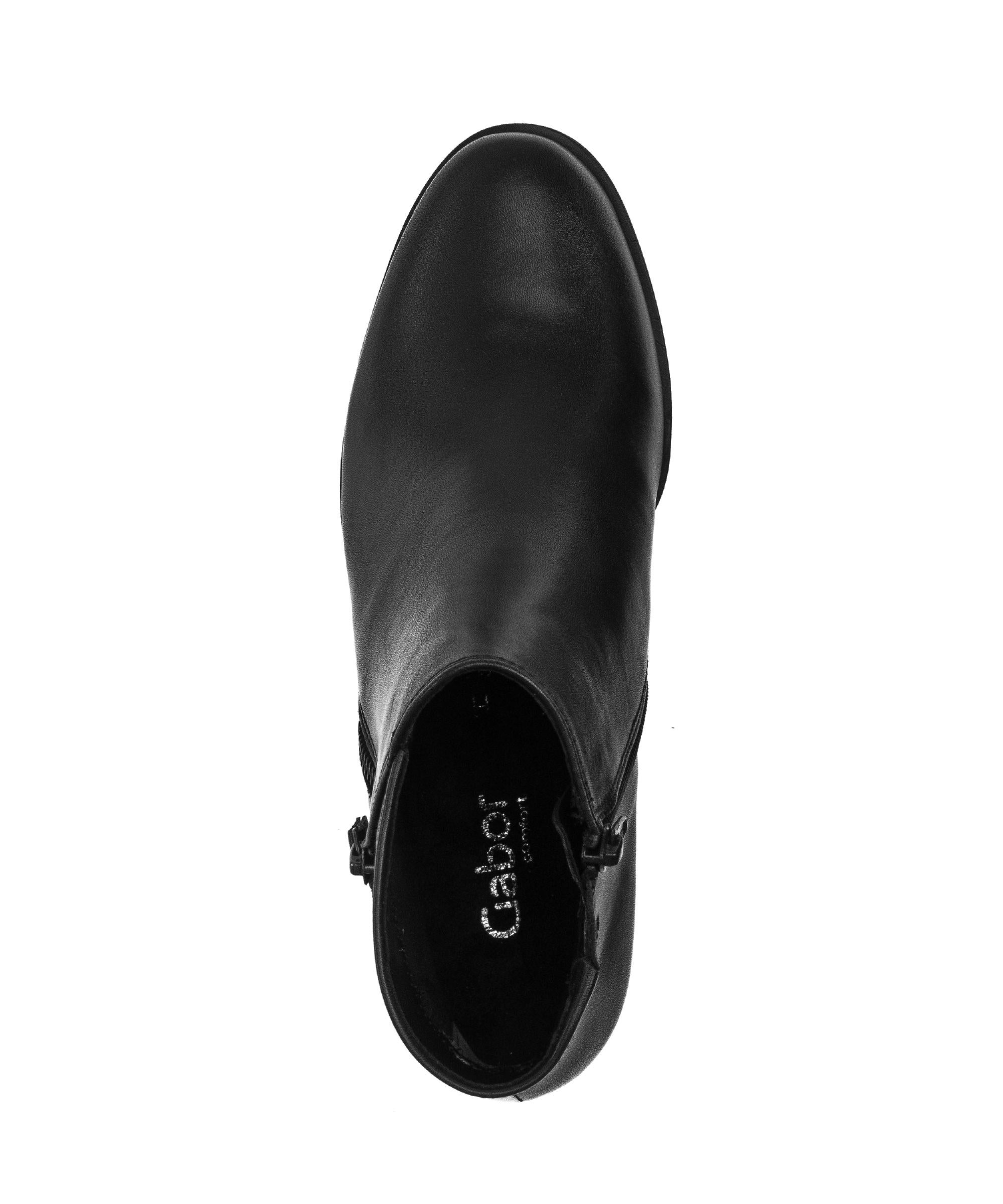 Bottines noires en cuir lisse - Image 3