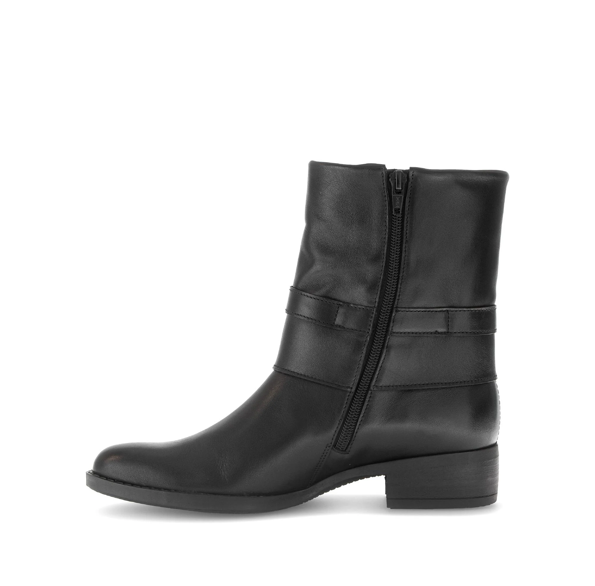 Bottines noires en cuir lisse - Image 2