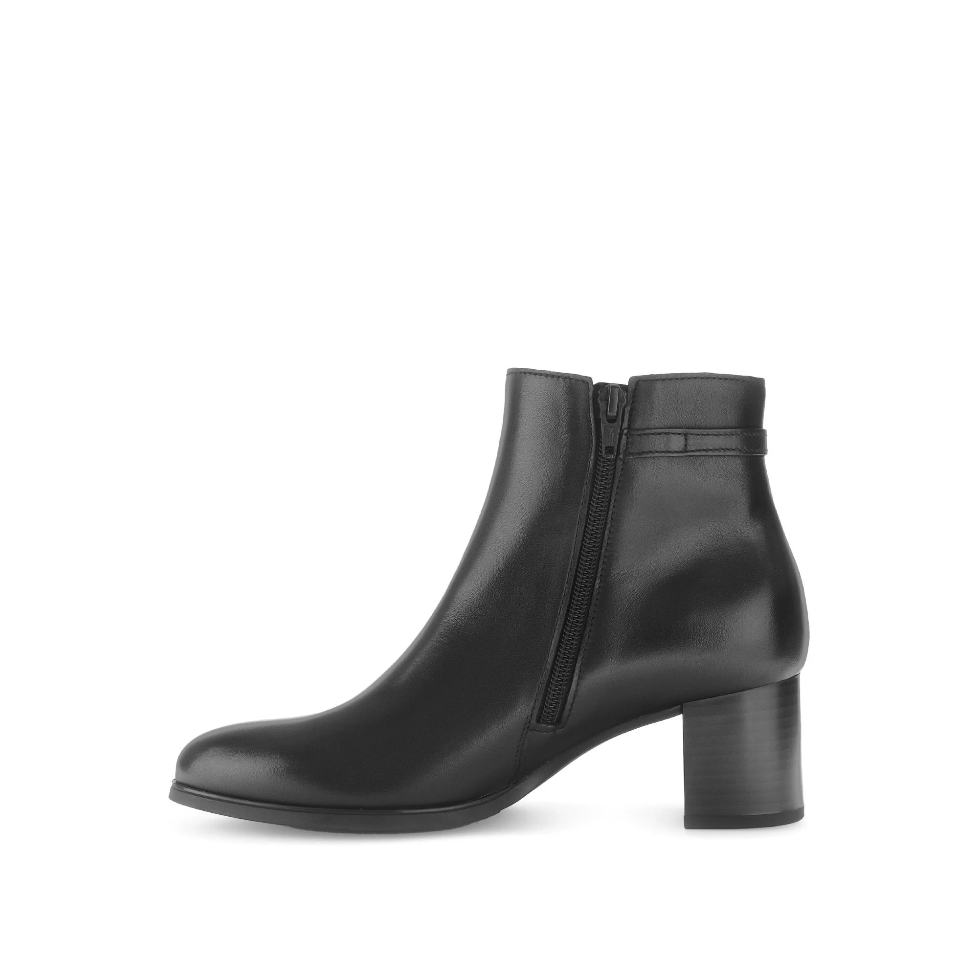 Bottines noires en cuir lisse - Image 2
