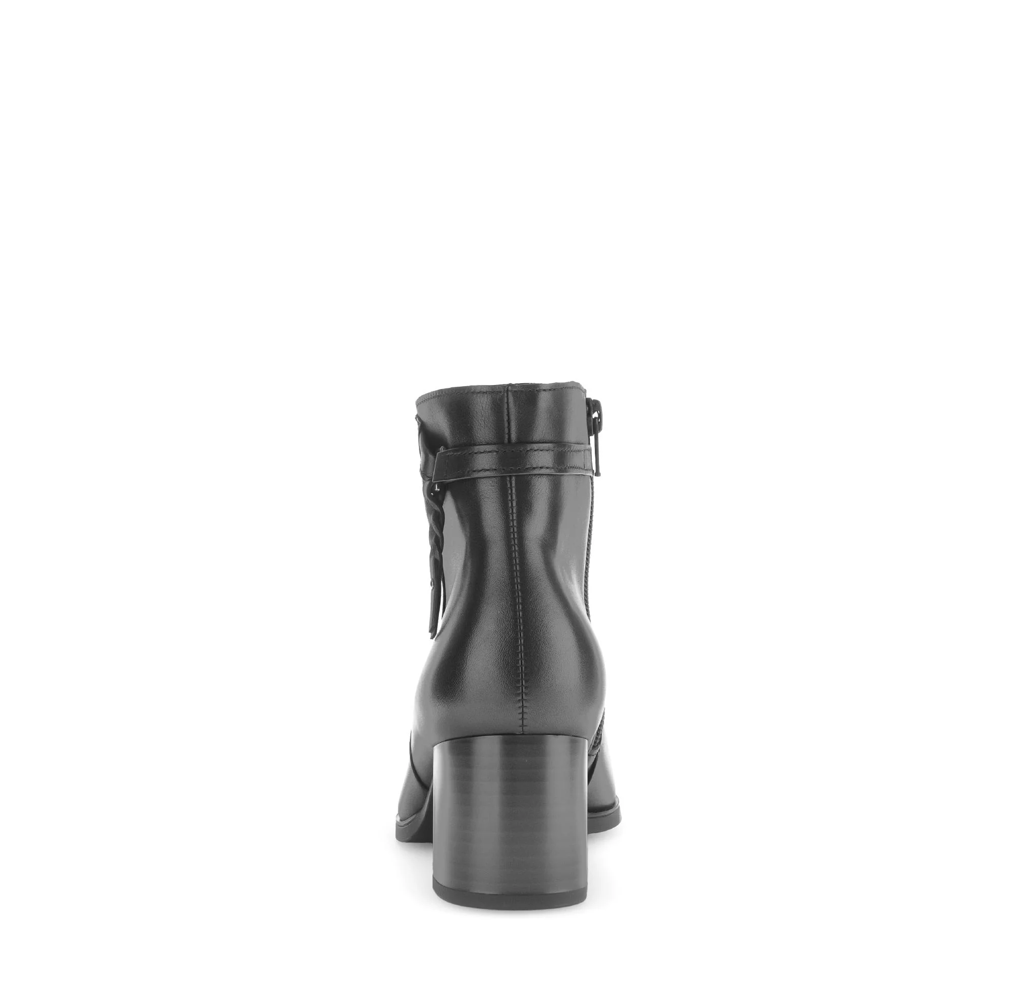 Bottines noires en cuir lisse - Image 4