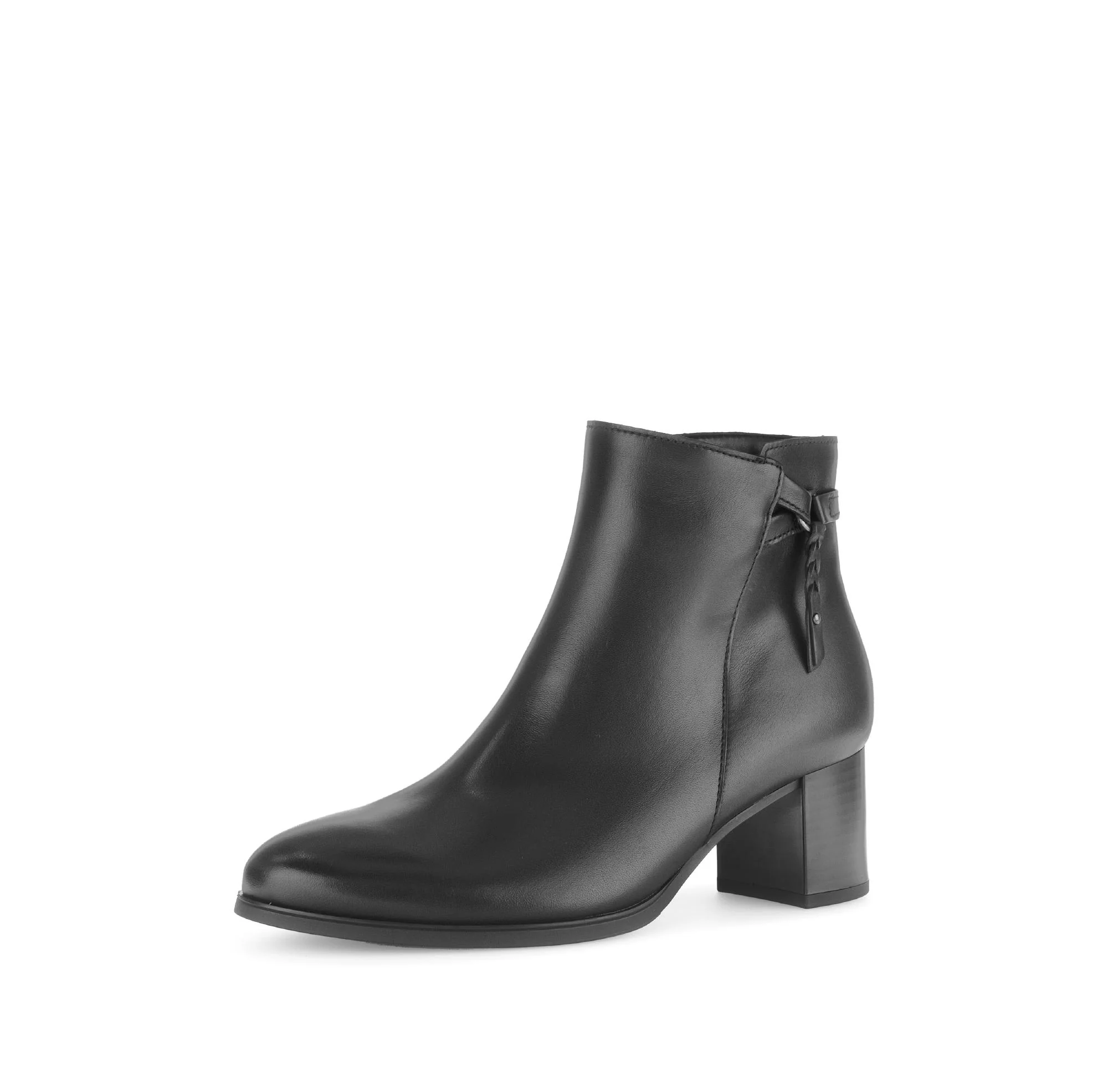 Bottines noires en cuir lisse - Image 6