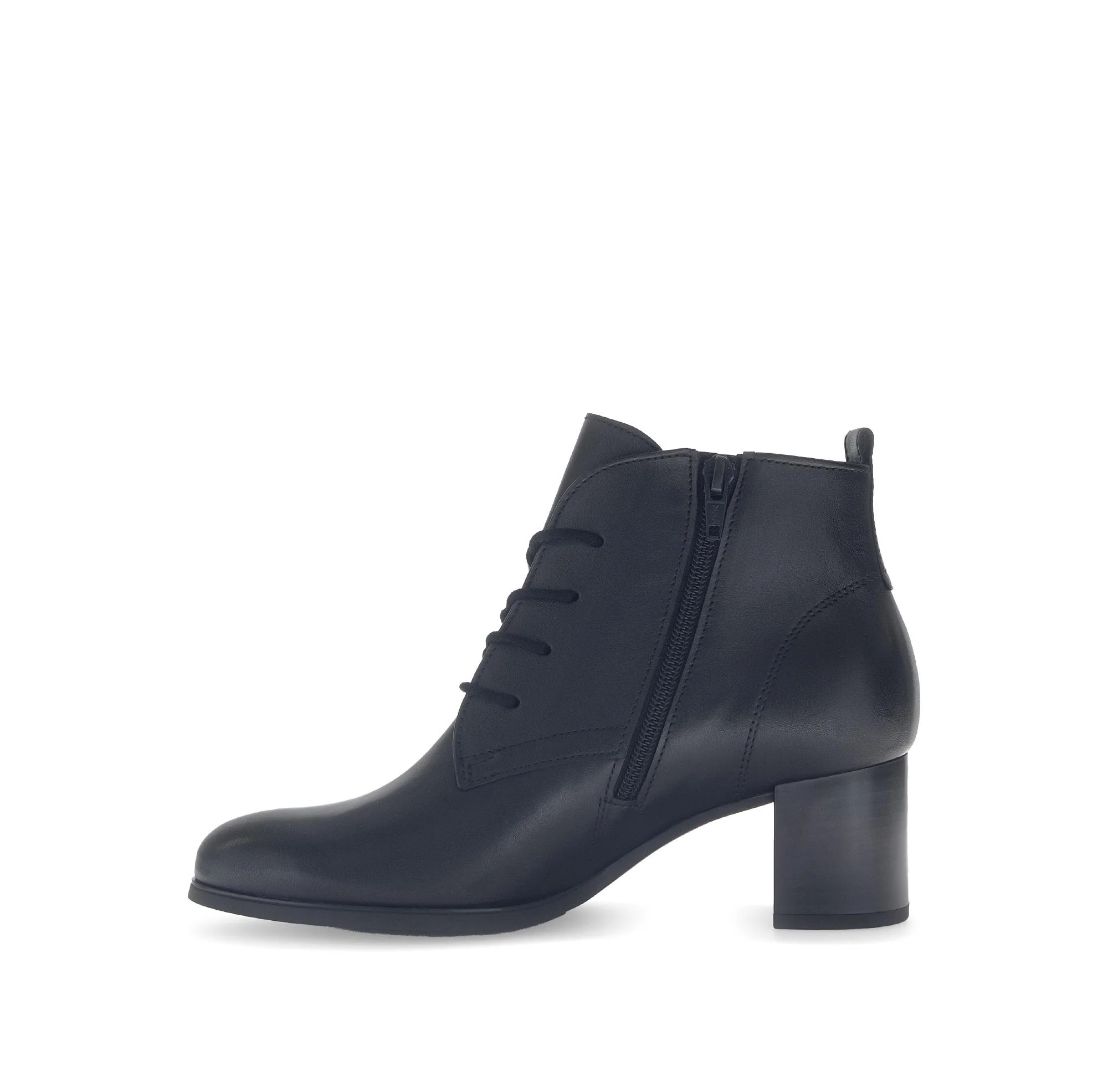 Bottines noires en cuir lisse - Image 2