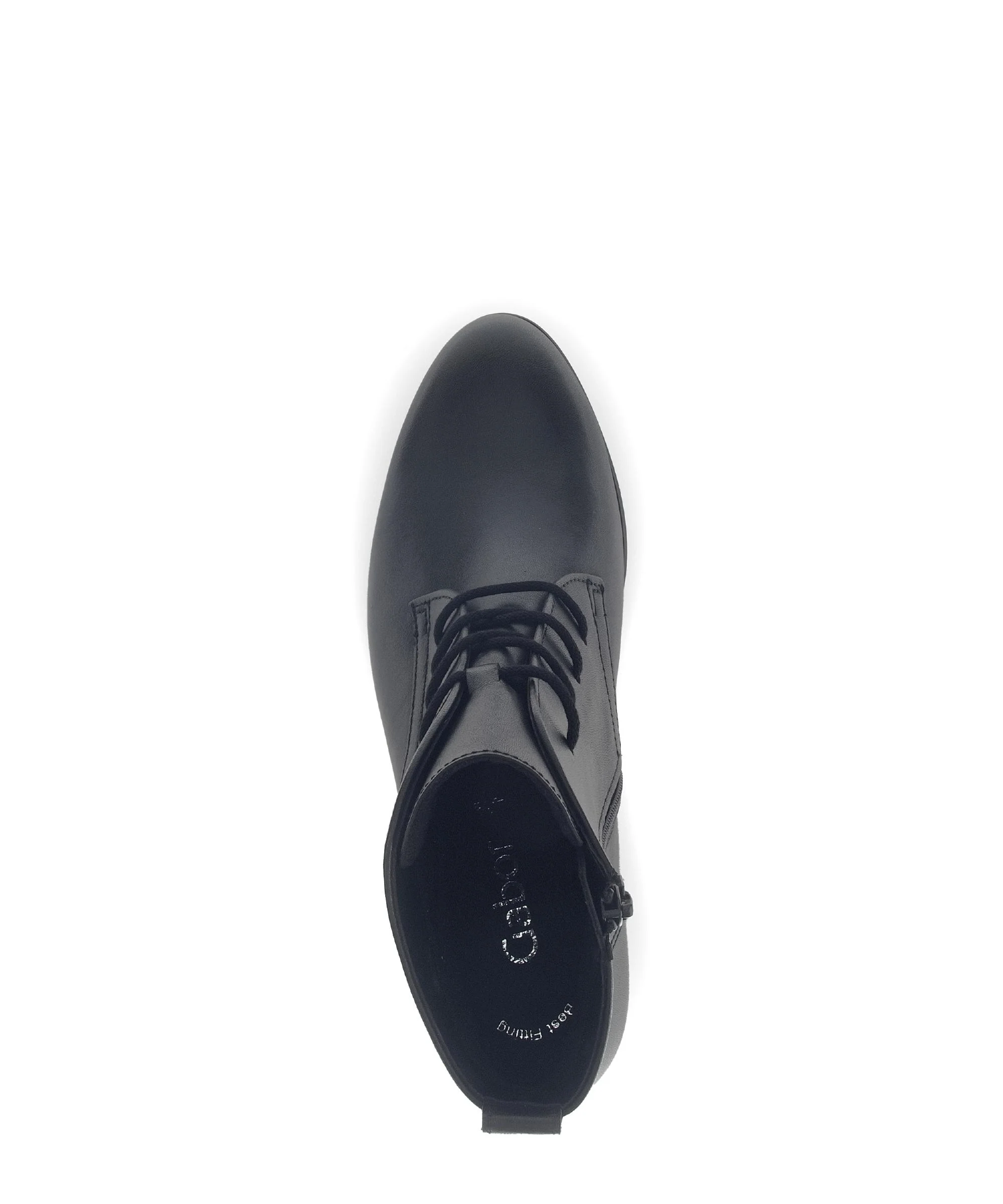 Bottines noires en cuir lisse - Image 3
