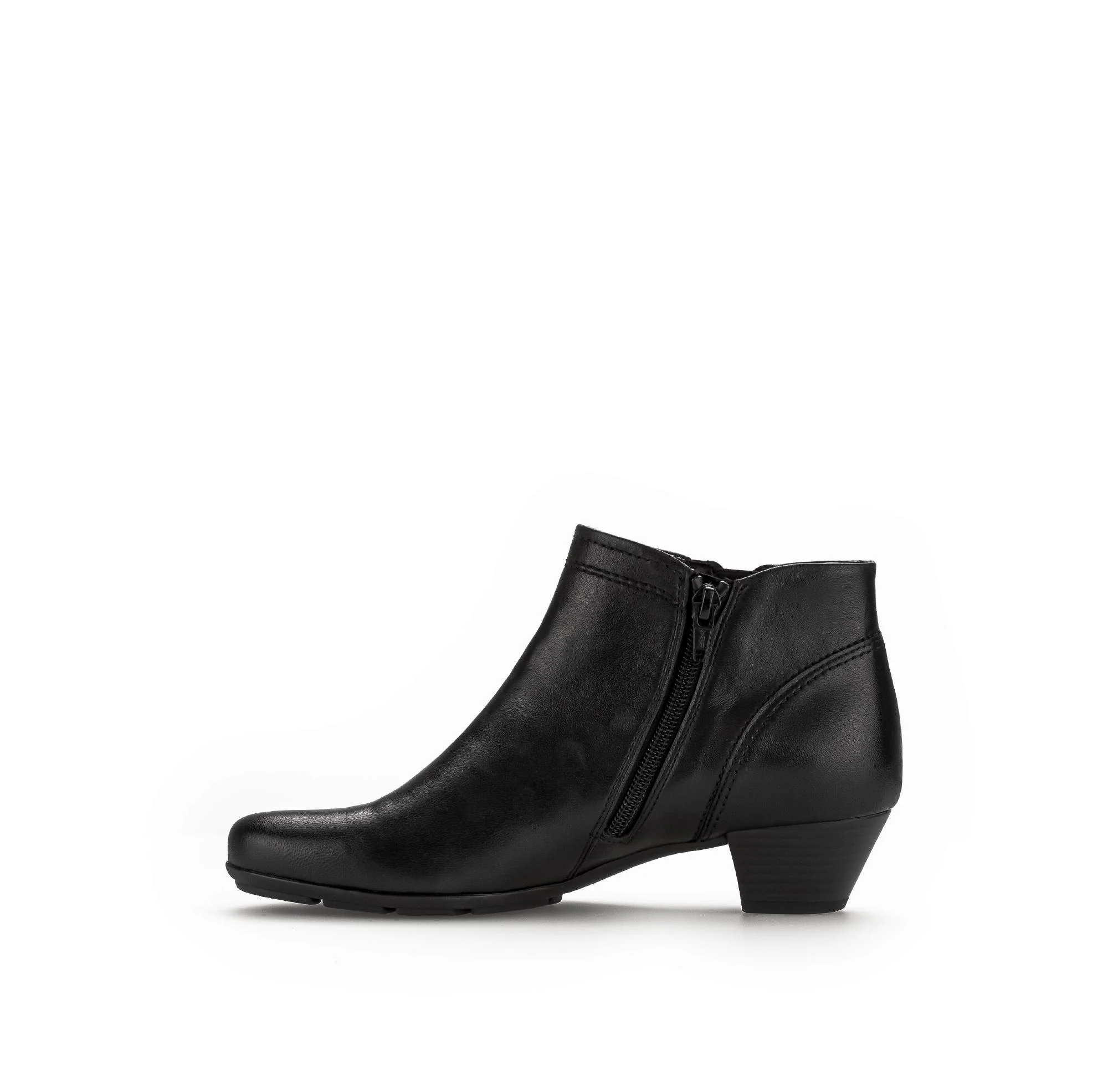 Bottines noires en cuir lisse - Image 2