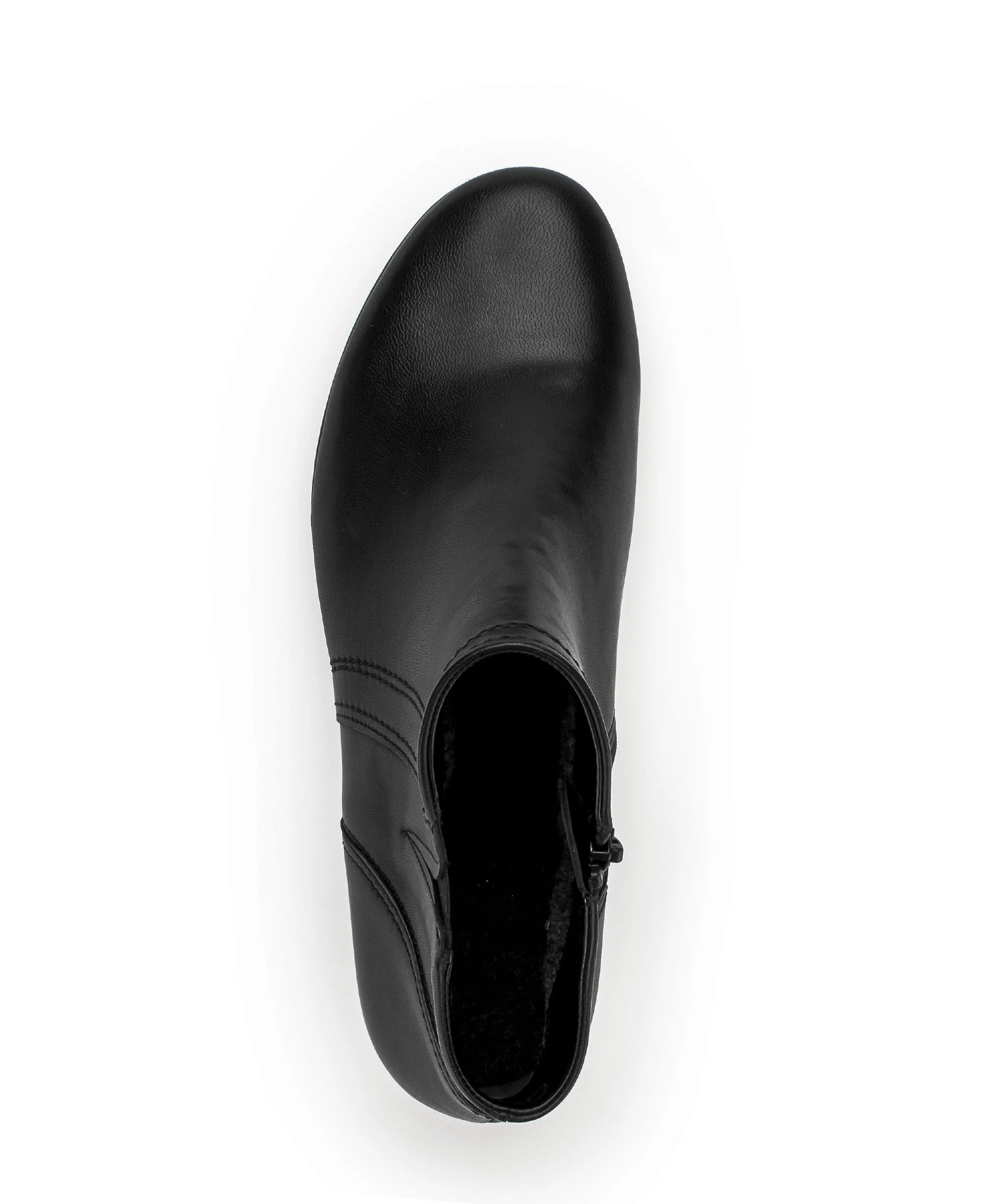 Bottines noires en cuir lisse - Image 3